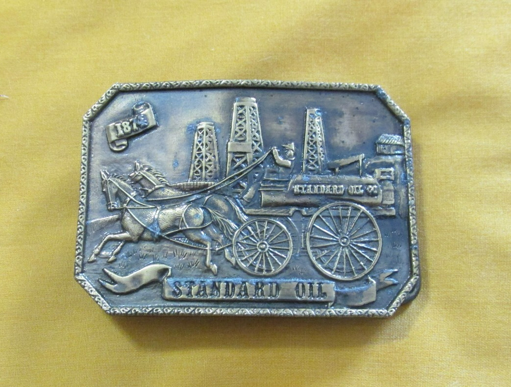 Standard Oil Solid Brass Belt Buckle