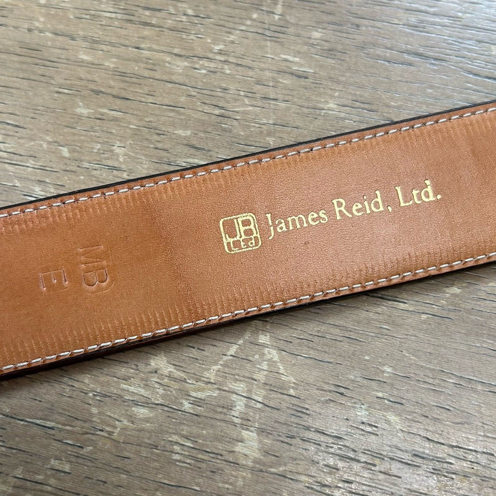 James Reid Leather Belt Size 37 Turquoise & Bronze Native American Belt Buckle