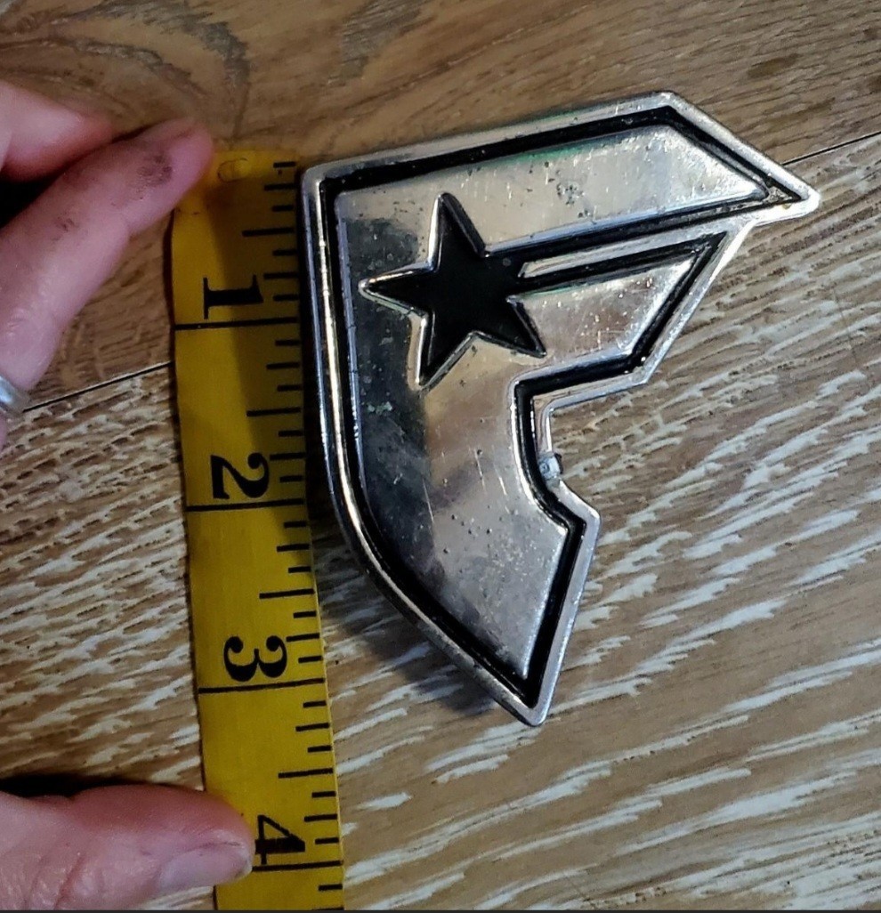 Famous Stars & Straps Silver Metal F Star Logo Belt Buckle