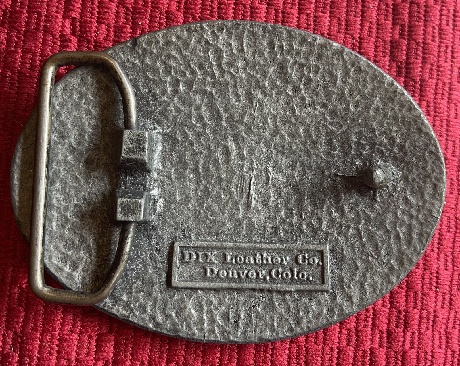 GREAT SMOKY MOUNTAINS DIX LEATHER VINTAGE BELT BUCKLE TENNESSEE NORTH CAROLINA