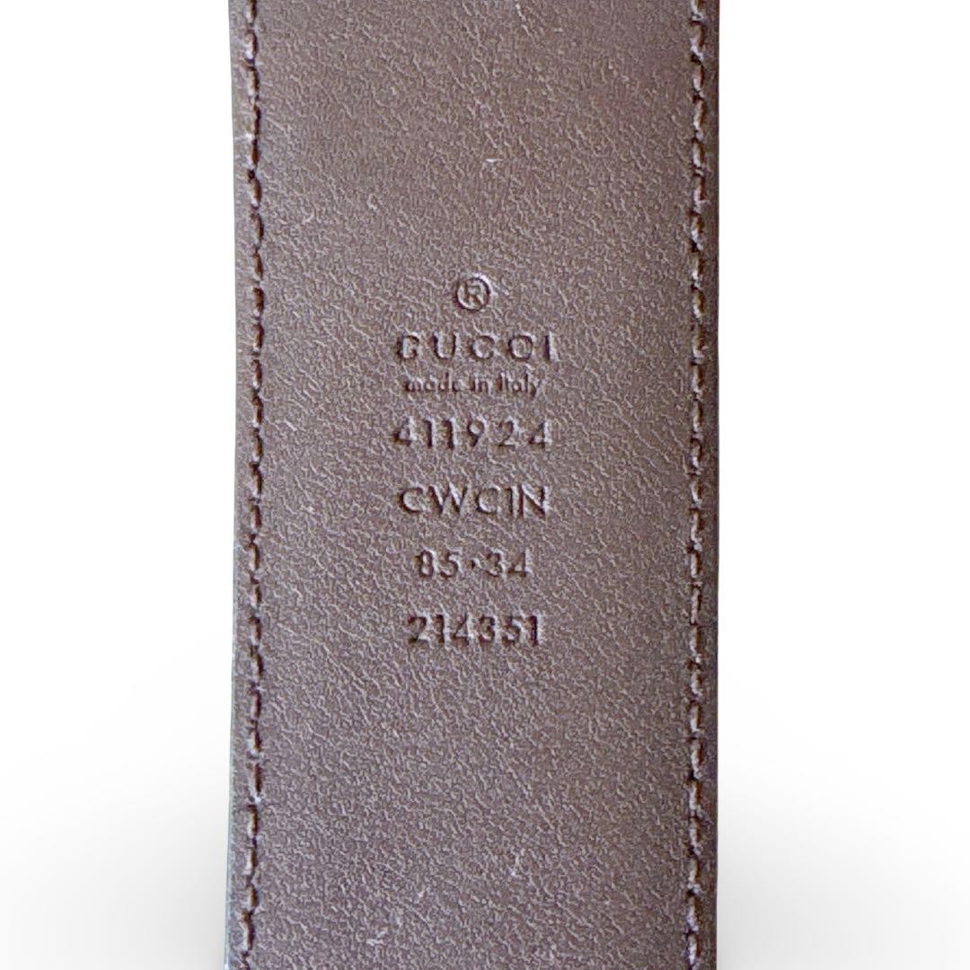 GUCCI Pre-Owned 411924 sima Interlocking Leather Belt