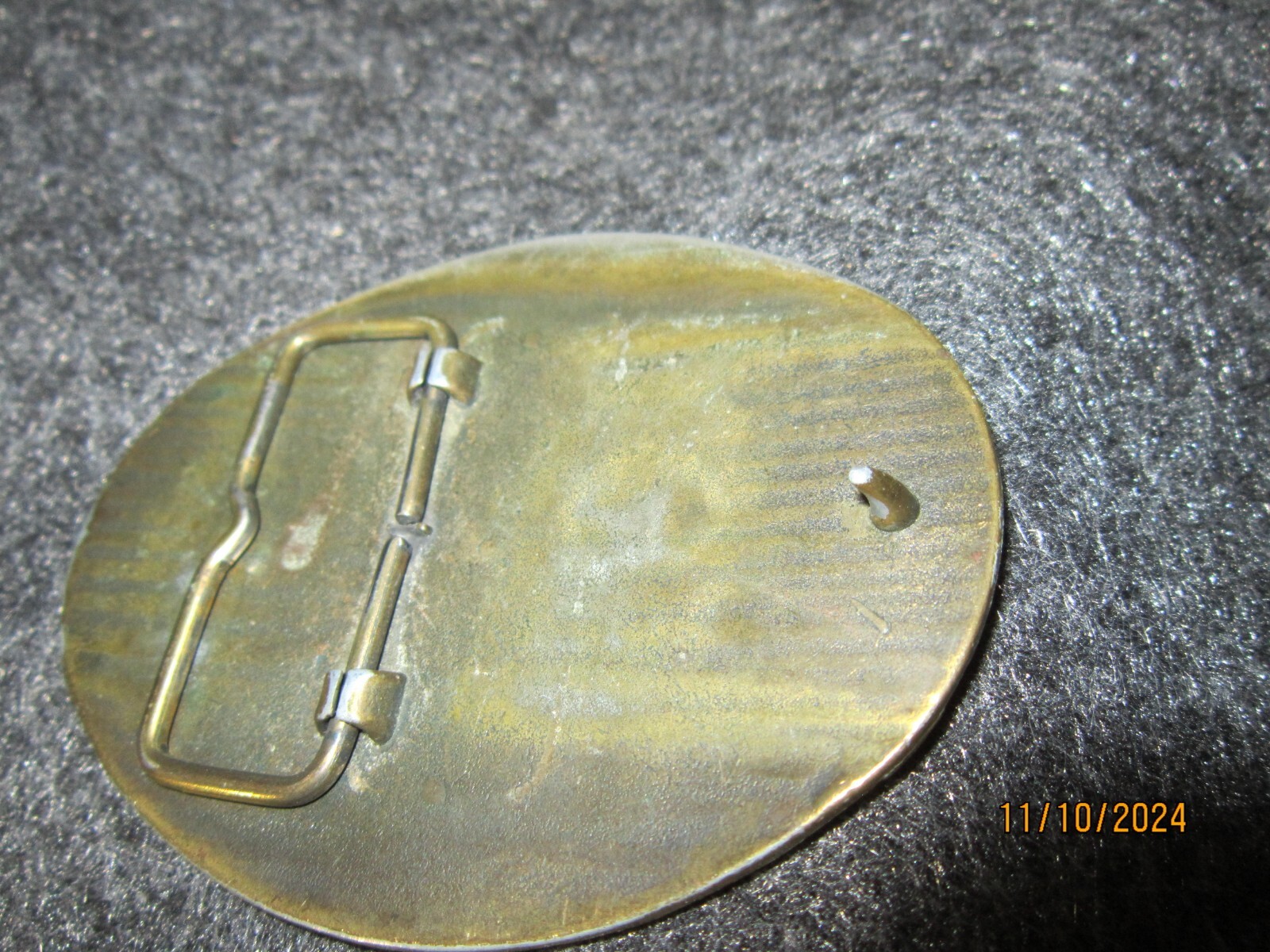 Vintage Brass Belt Buckle NRA MEMBER COMMEMORATIVE The Guns of John Wayne