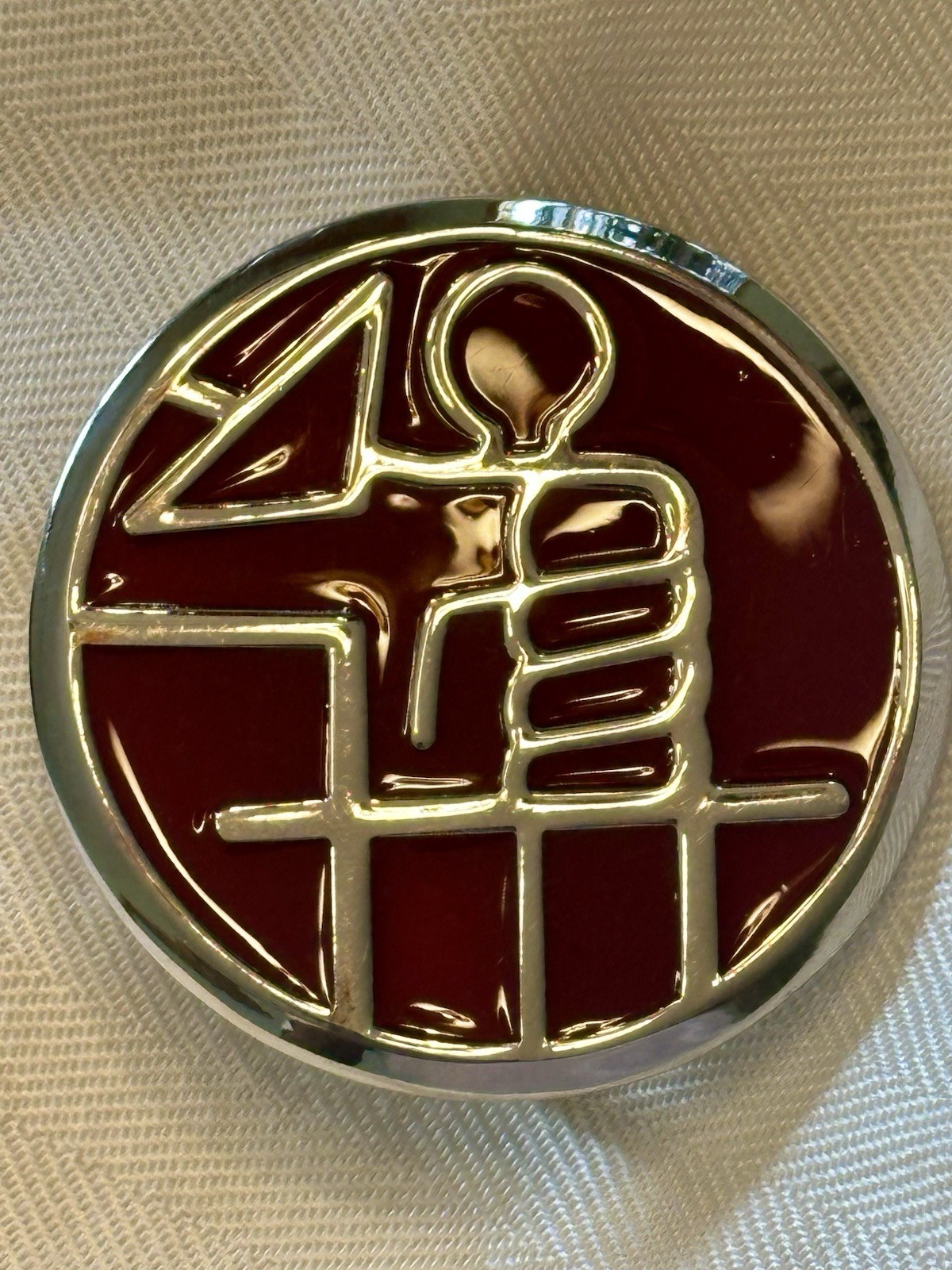 Hellboy Belt Buckle Universal Studios Comic Con Hell Boy Silver Tone Red Enamel