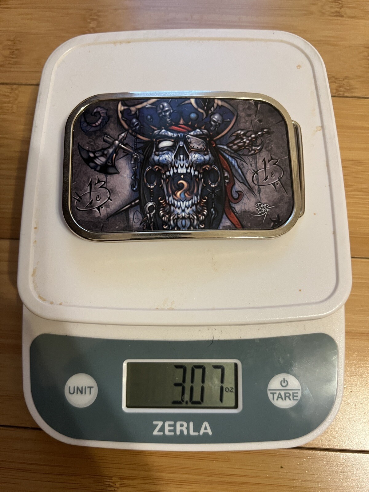 Tattoo Johnny Men haunted rockabilly LICENSED pirate Belt Buckle,Y2K| 4inX2.5in