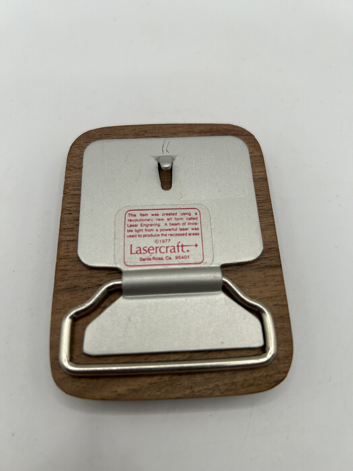 Vintage Buffalo Nickel LASER Etched Wood Belt Buckle