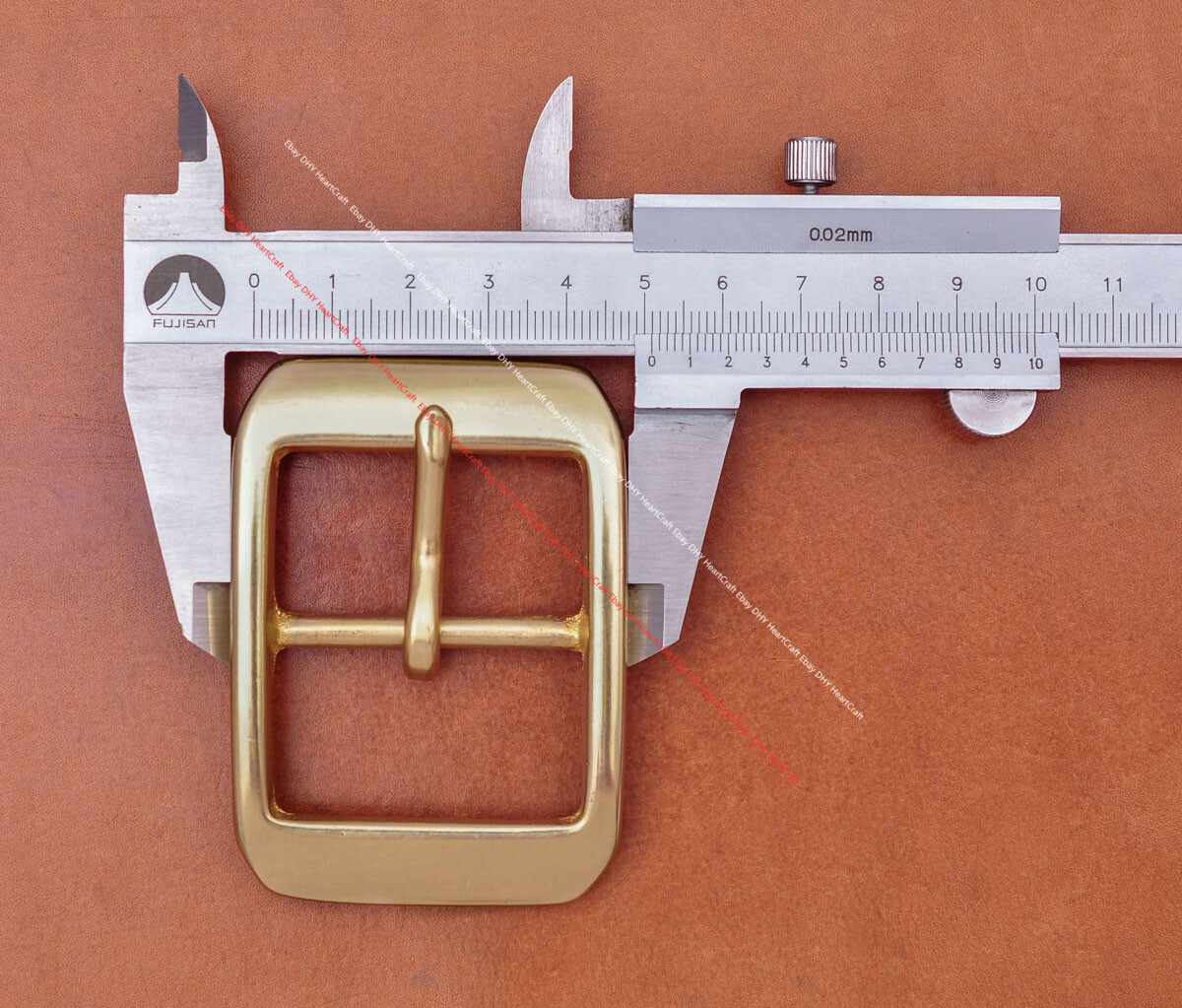 Heavy Duty Real Solid Brass Center Bar Pin Belt Buckle Fits 40mm Leather Strap