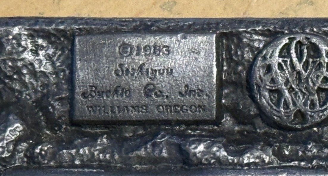 1983 AMERICA&rsquo;S FIREFIGHTERS BELT BUCKLE -EVER READY EVER WILLING Colorful Enamel