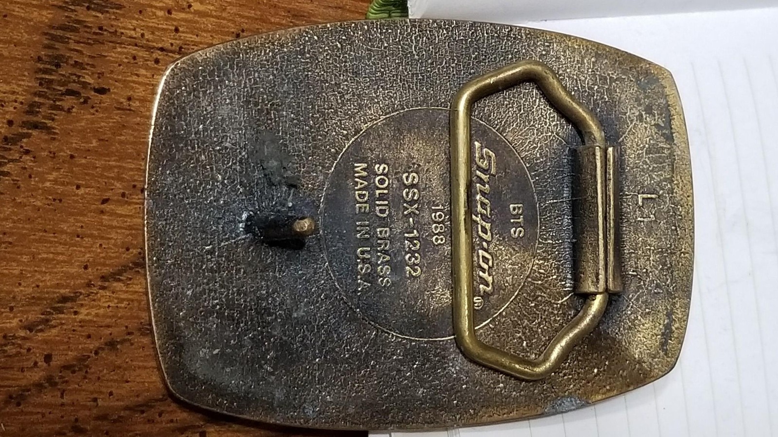 Snap-On Belt Buckle Leading The Way SSX-1232 BTS Solid Brass Shelf H2