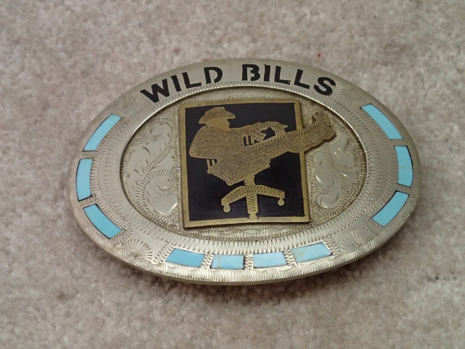 Johnson & Held Vintage Wild Bills Belt Buckle Handcrafted Denver CO