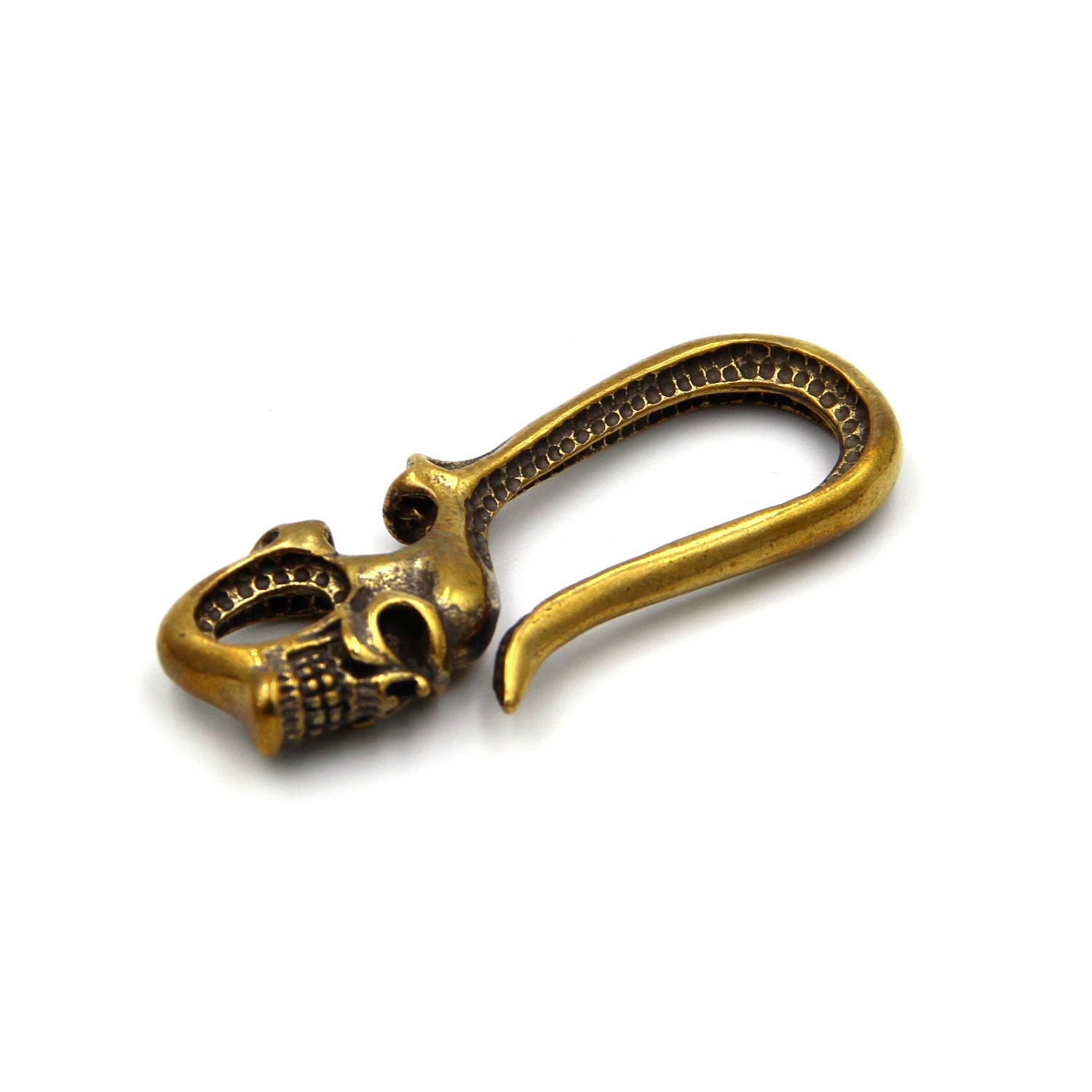 Skull Hook Belt Keychain Key Chain Holder Retro Brass/Old Silver Color lot