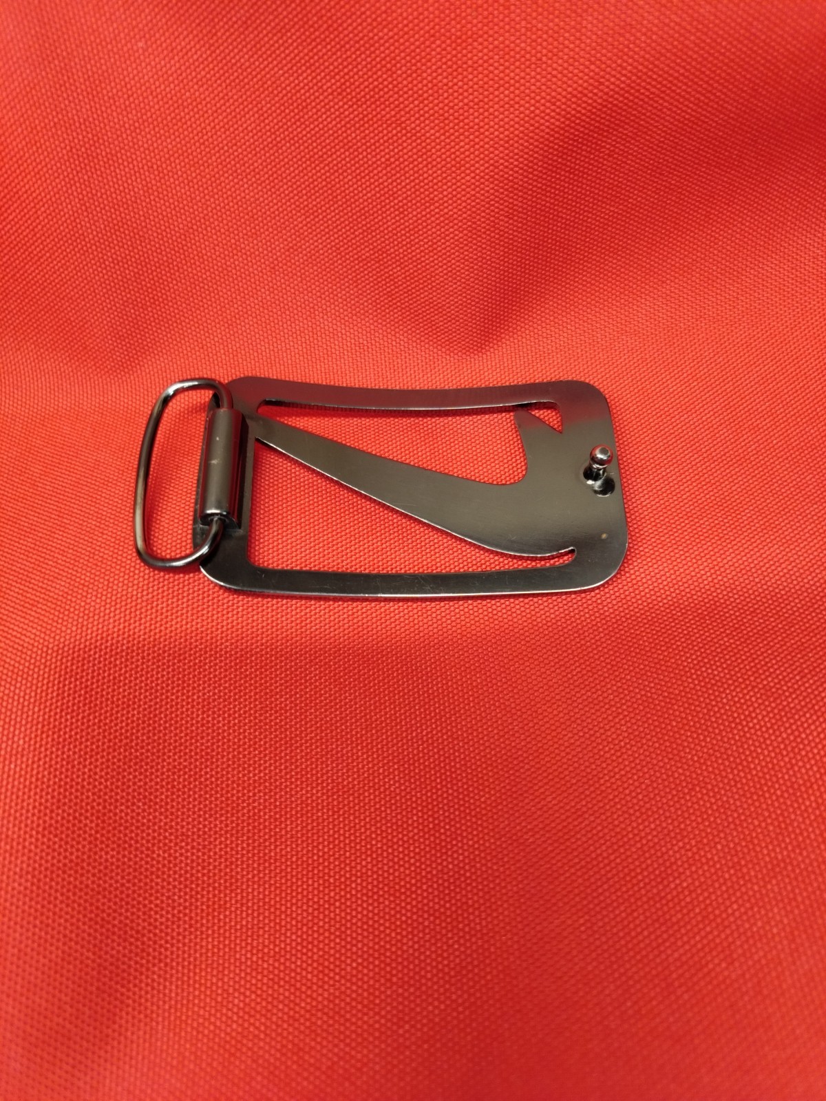 Nike Mark Symbol Buckle Belt Pants Shorts Sports Metal