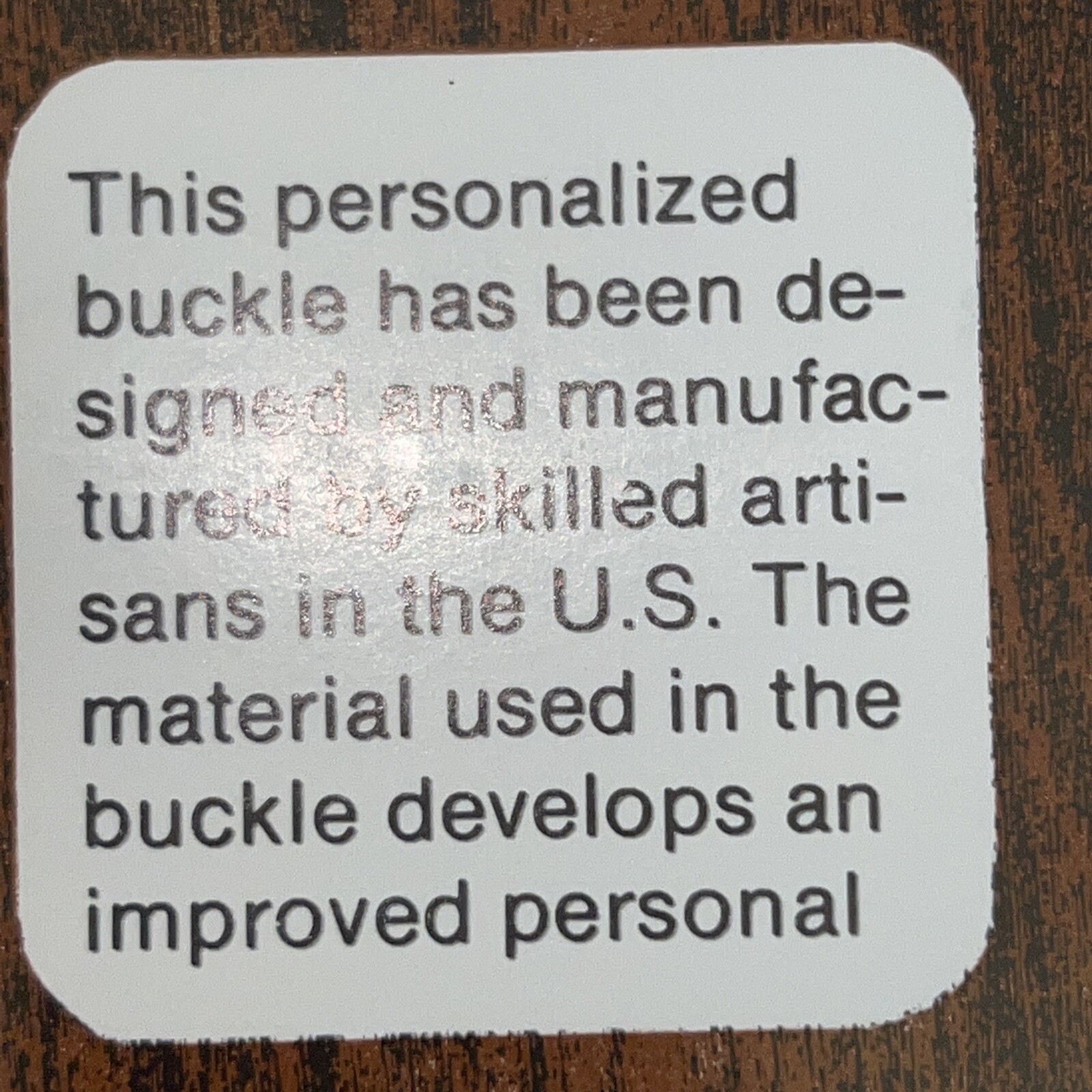 JOE belt buck Personalized Hand Crafted Made in USA Denver Colorado.