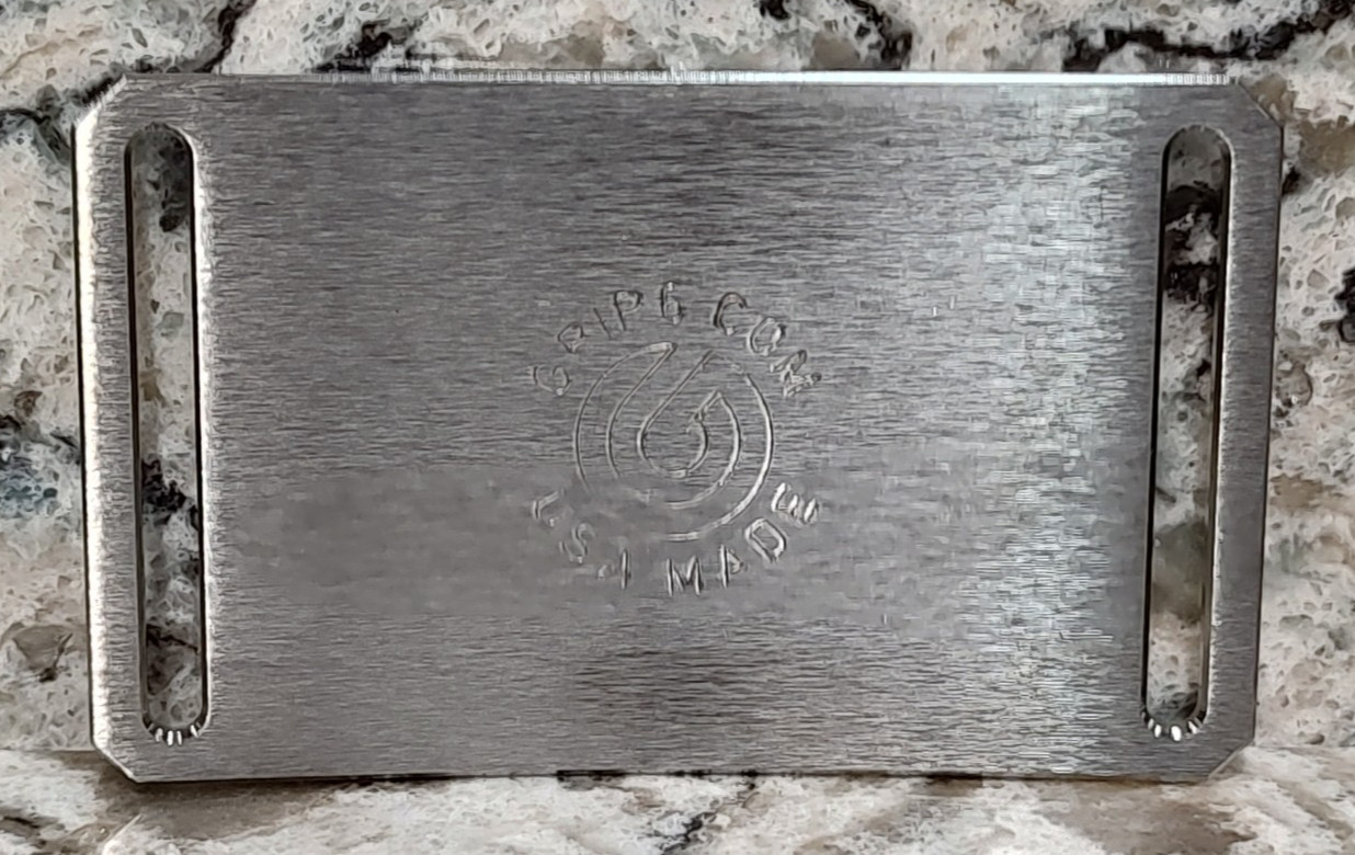 GRIP6 BELT BUCKLE – TITANIUM – CLASIC in NATURAL – 1.5 INCH WIDE – WOMEN and MEN
