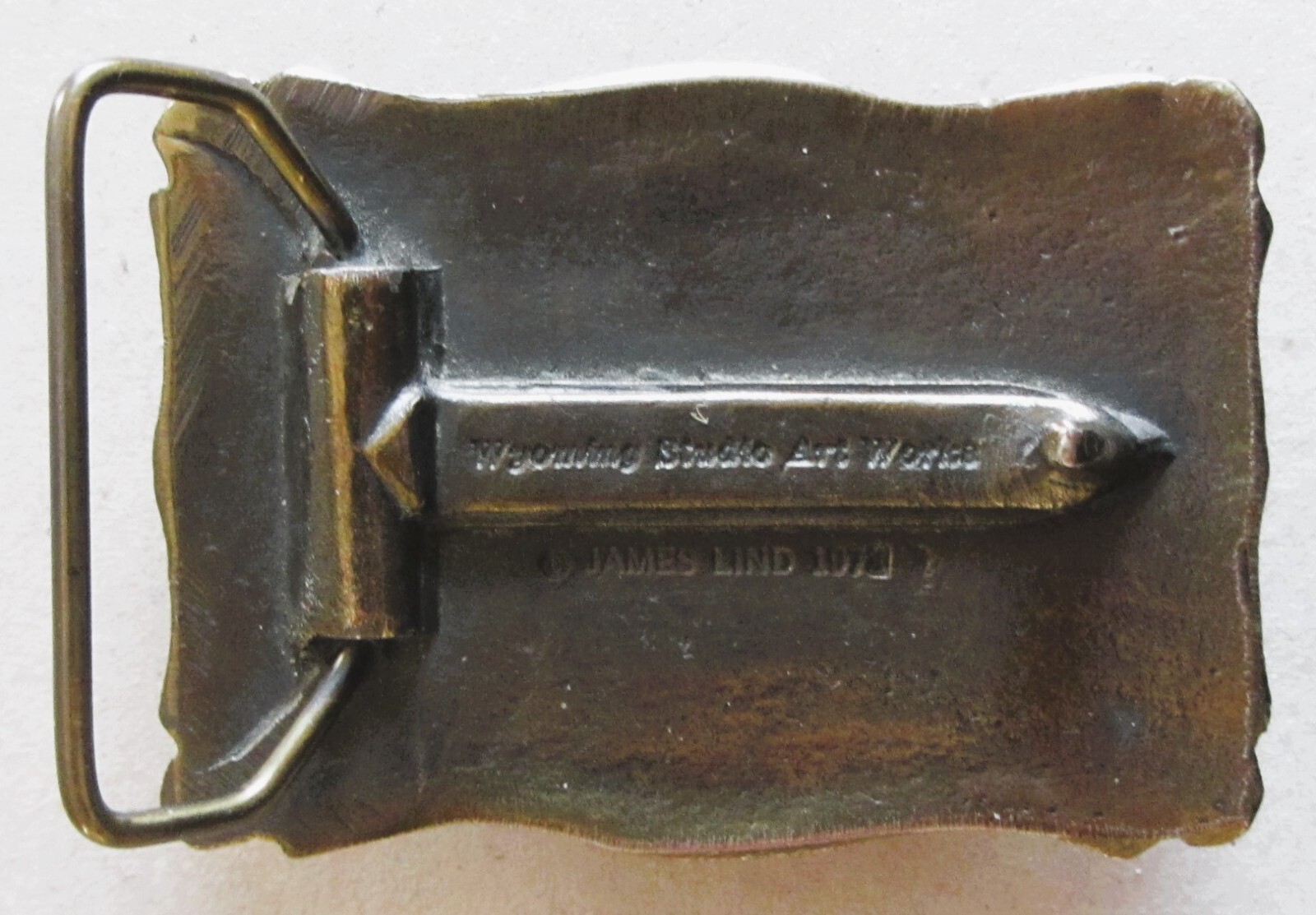JACK DANIELS OLD No.7 WHISKEY SOLID BRASS BELT BUCKLE~WYOMING STUDIO~1973~XLNT