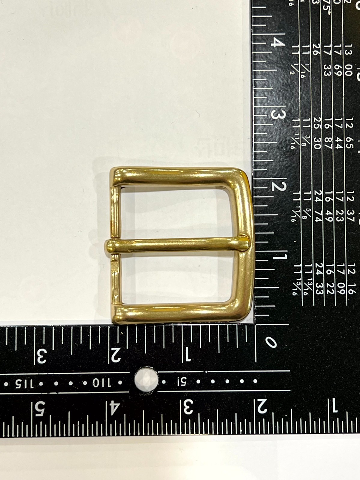 Solid Brass Raw Brass Belt Buckle Made in Italy Fits 1.57&Prime; Belt Strap