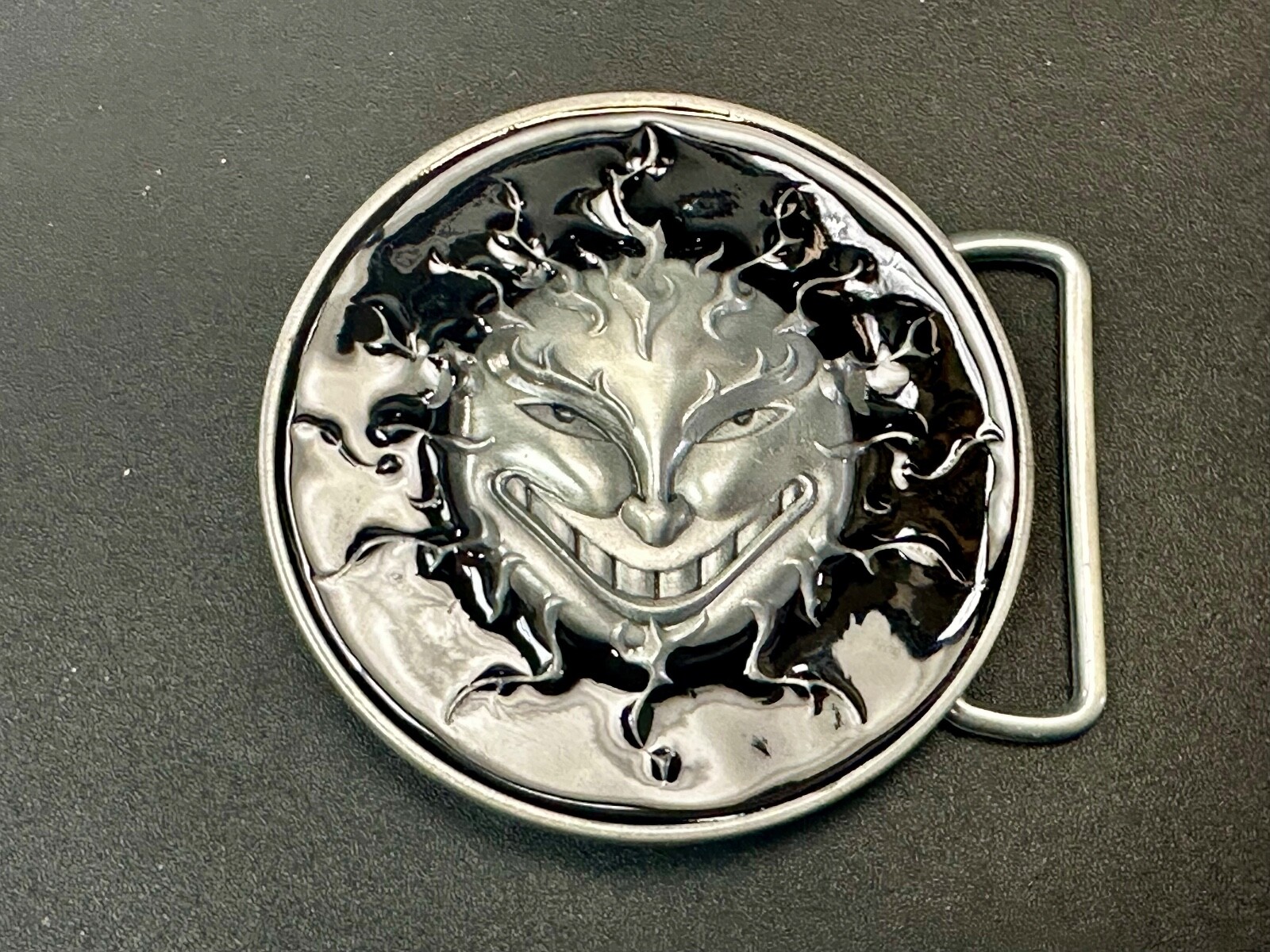 Falling Evil Sun Face – Solar Flare Black Color Belt Buckle By Buckle Rage