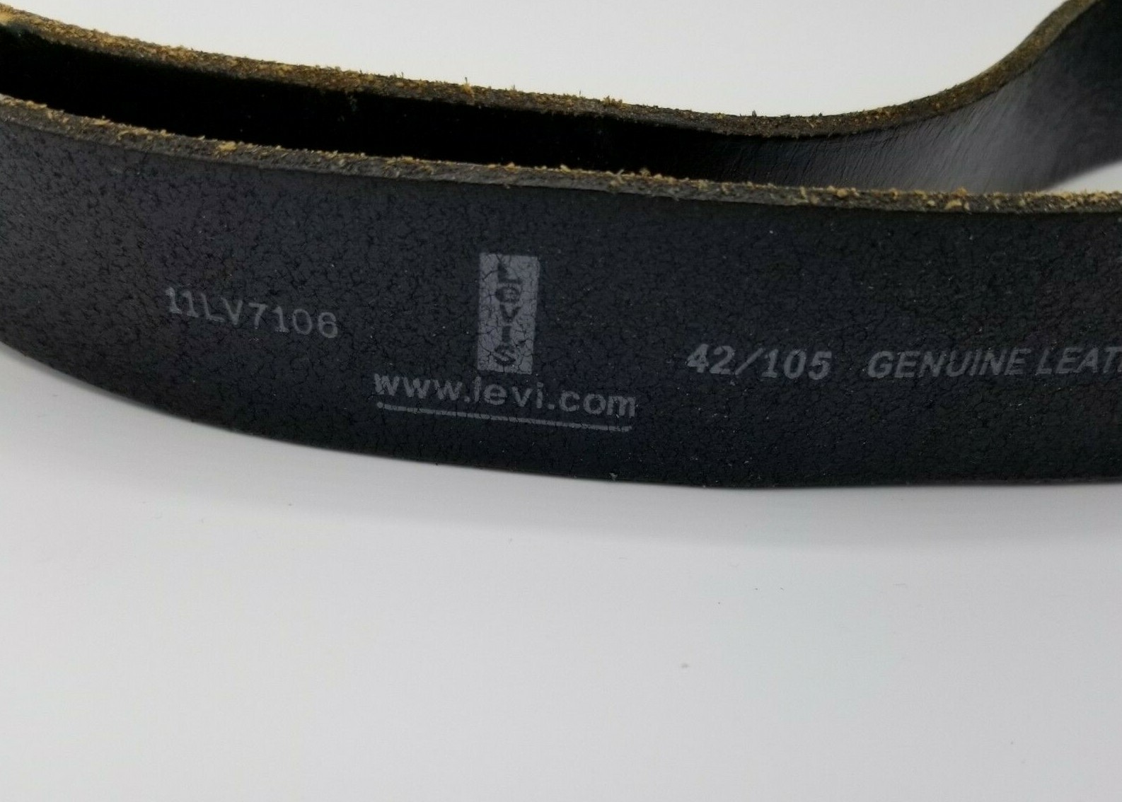 Levi&rsquo;s Leather Belt Black Two Horse Brand Limited Edition Buckle Size 42/105