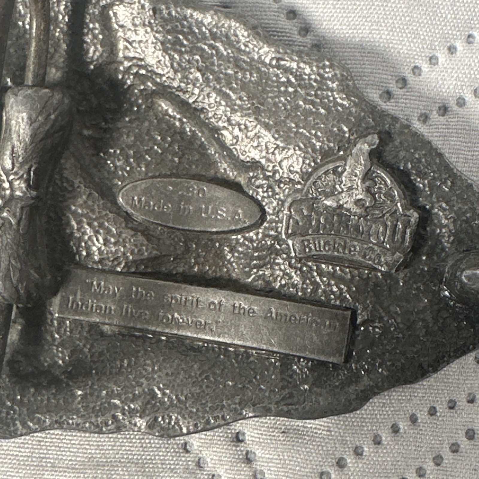 SISKIYOU Buckle Co 1988 Western Arrowhead Eagle Metal Pewter Belt Buckle Z80 USA