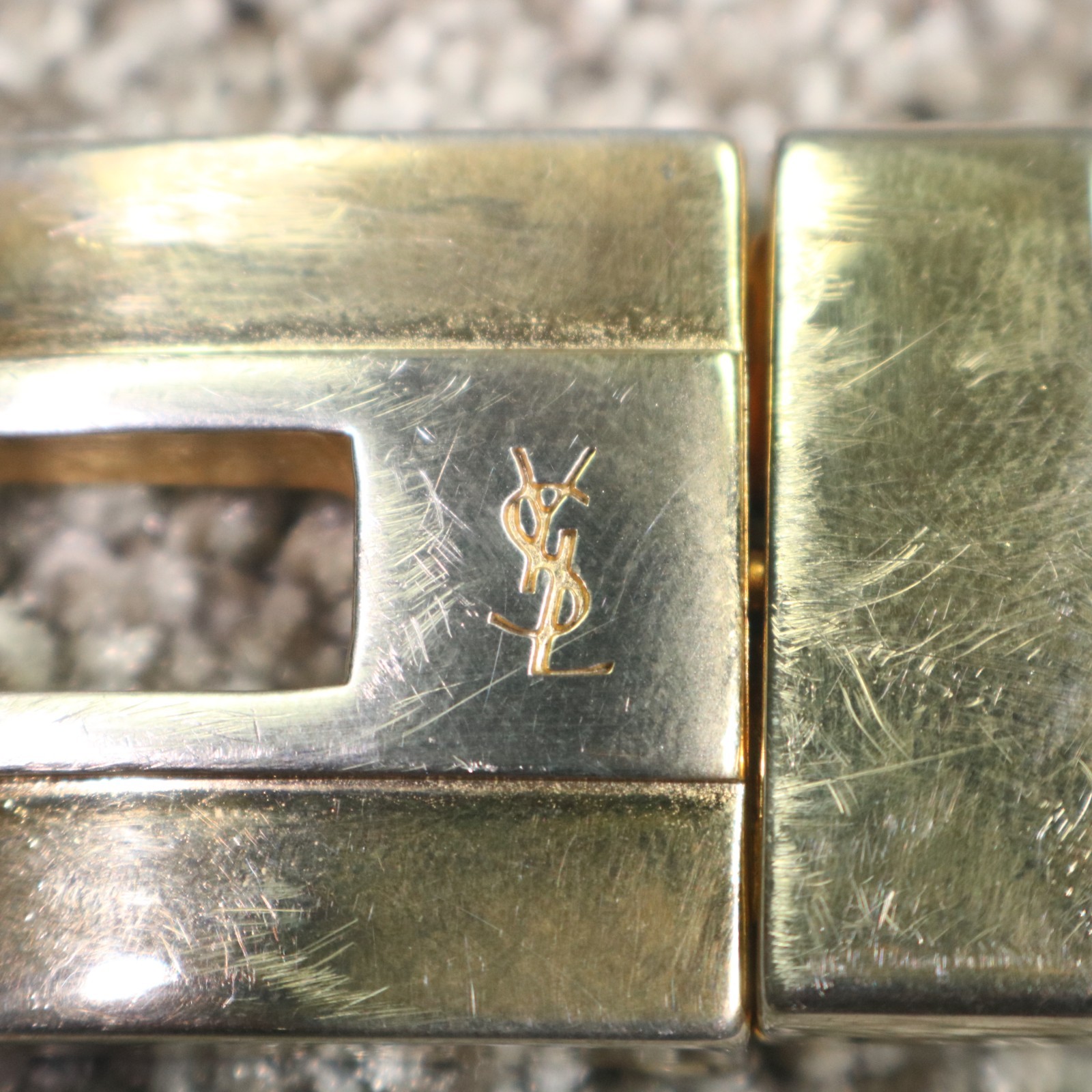 YSL Yves Saint Laurent Reversible Belt Buckle Made in Italy