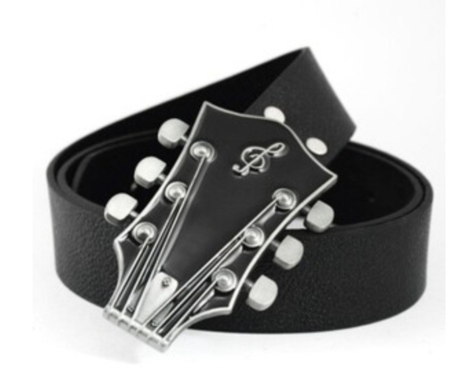 Black Enamel Guitar Head Belt Buckle Musician Western other Colors Available