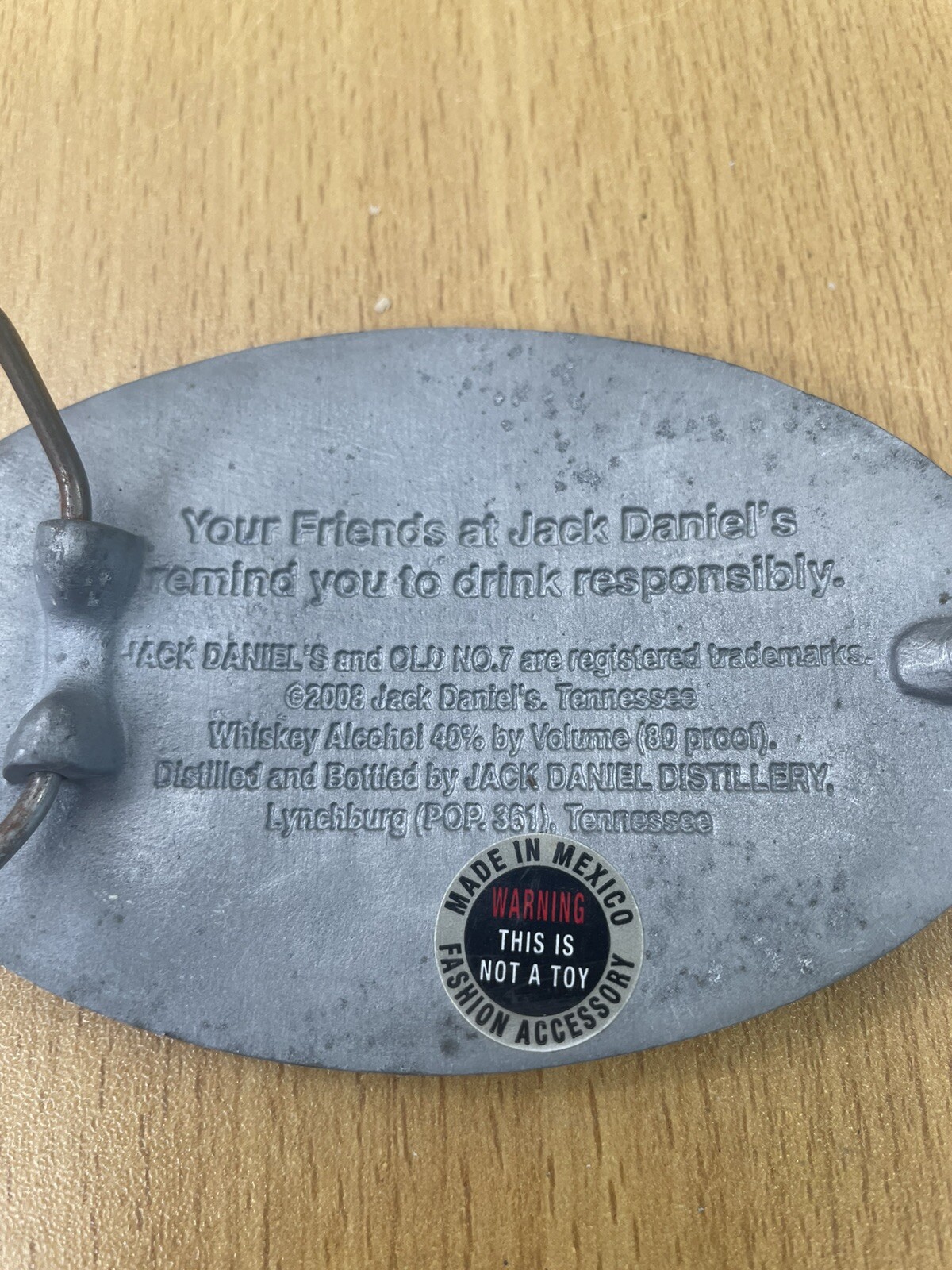 Jack Daniels Old No. 7 Whiskey Belt Buckle 2008