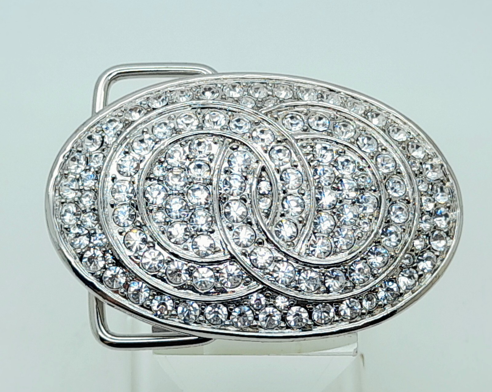 Fashion Men Women western classic Belt Buckle Silver Metal crystal rhinestones 8