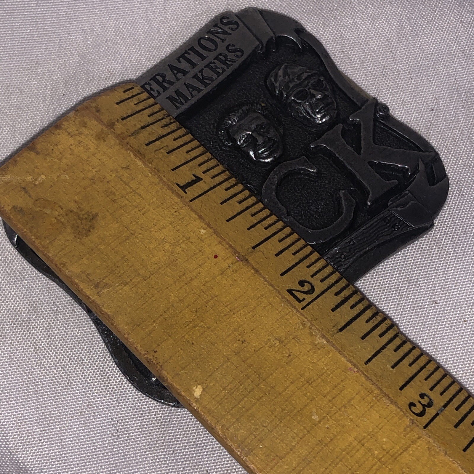 Vintage Belt Buckle Buck Knife Four Gen. of Knife Makers Smokey Mountain/u5a