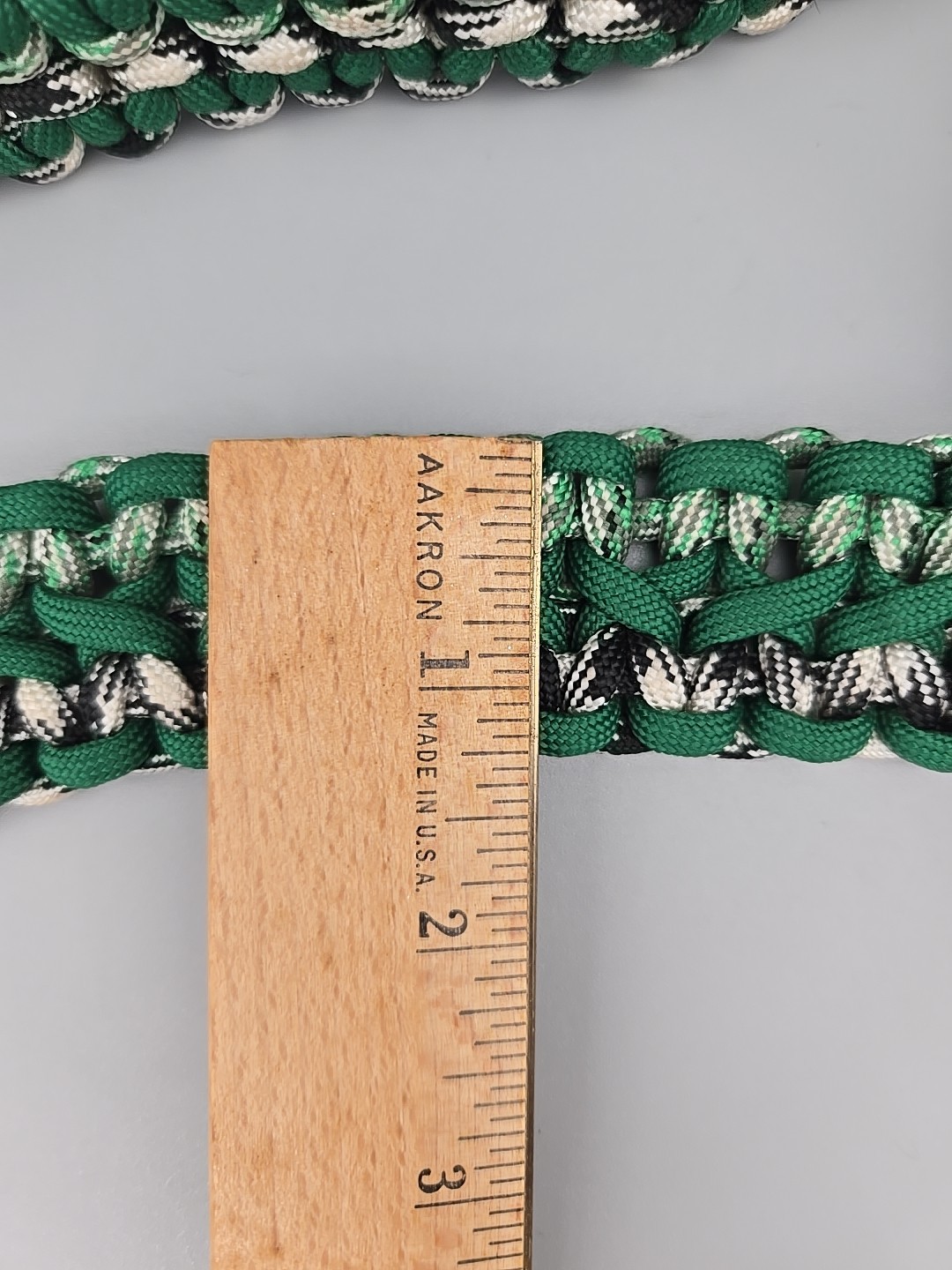 Dyna buckle belt Geronimo silver and black Paracord belt green 39 inches