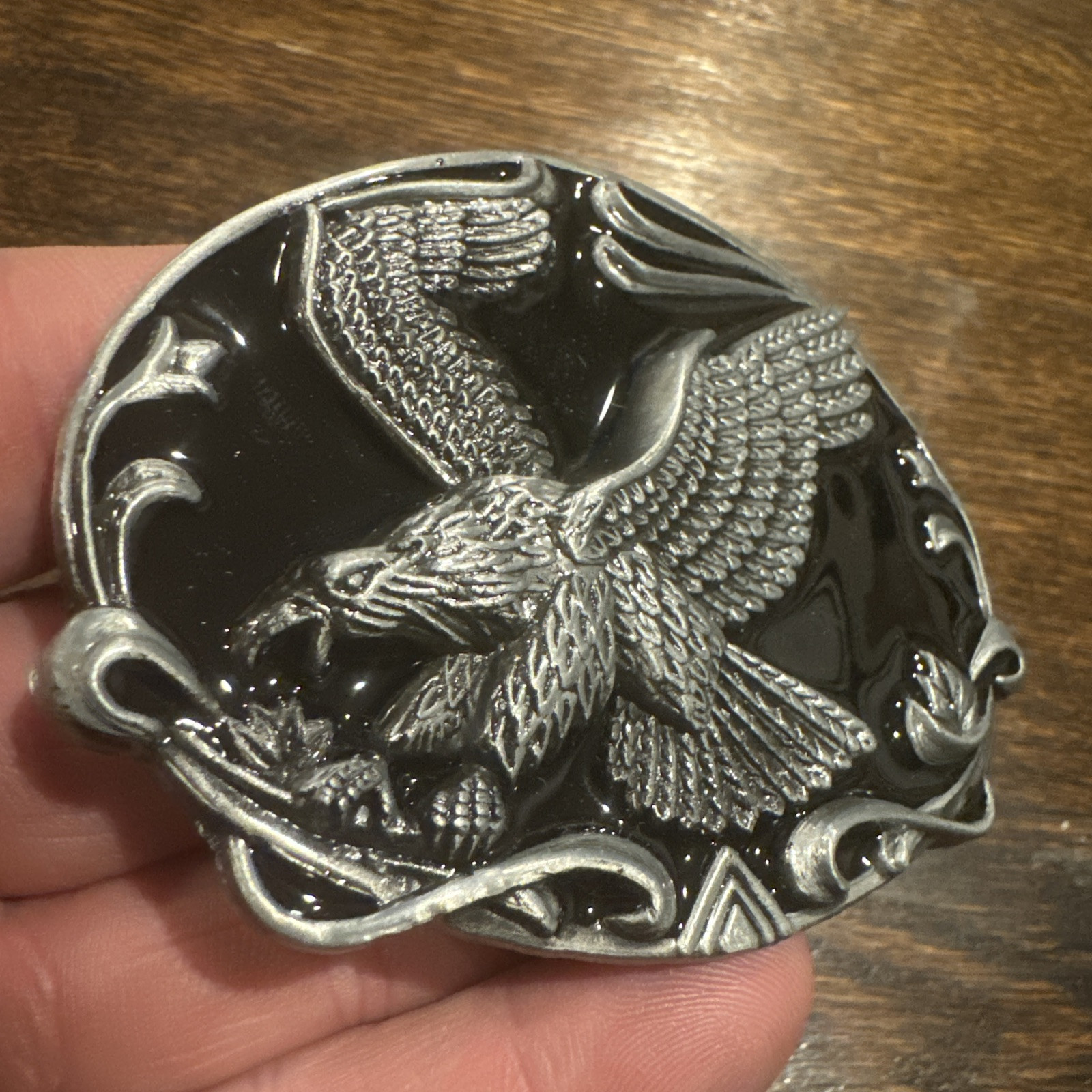 Motorcycle Belt Buckle Bald Eagle American Yellowstone Metal Collector Rodeo