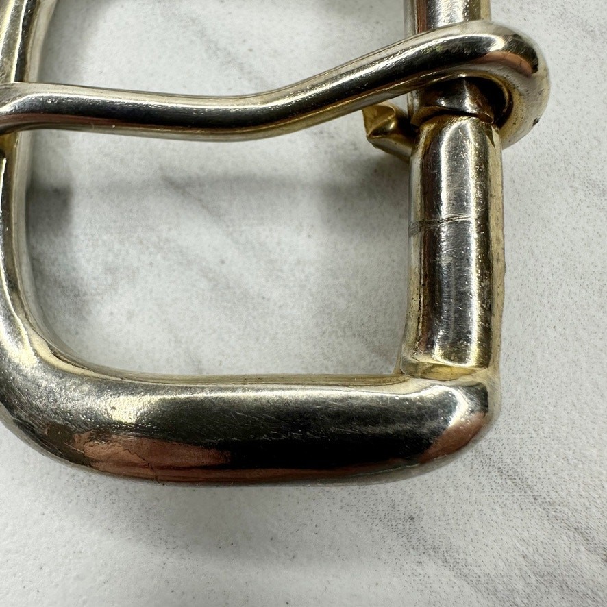 Silver Gold Tone Rounded Belt Buckle Simple Basic – 1.79&Prime; x 2.20&Prime;