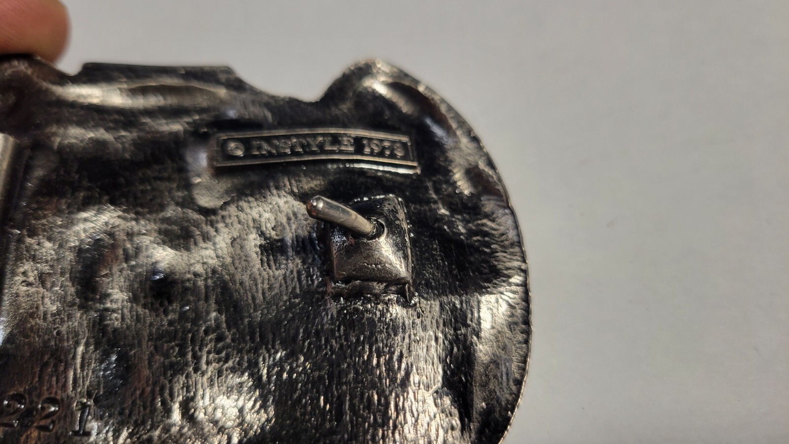 Vintage Harley Davidson #1 Wing Belt Buckle Panhead Pin Brass AMF Chopper Vest