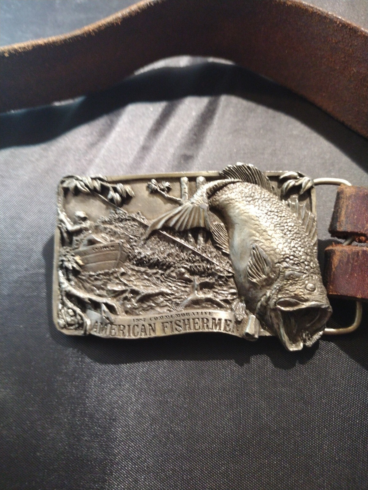 Limited Edition 1983 1142/5000 Arroyo Grande Buckle Co. American Fisher. Buckle