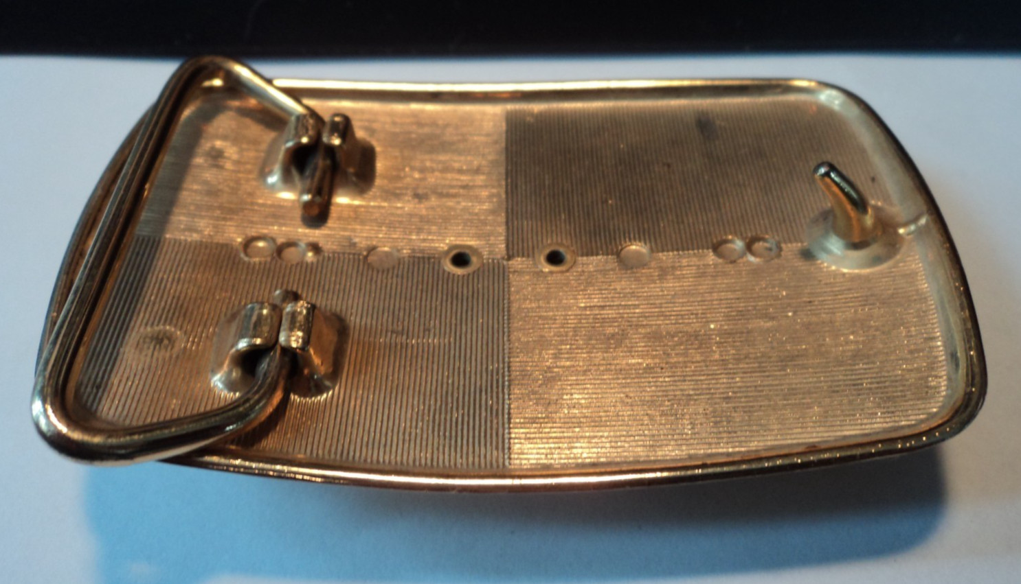 Vintage Western Cowboy Belt Buckle Polished Stone Inlay for 1.5&Prime; wide belt
