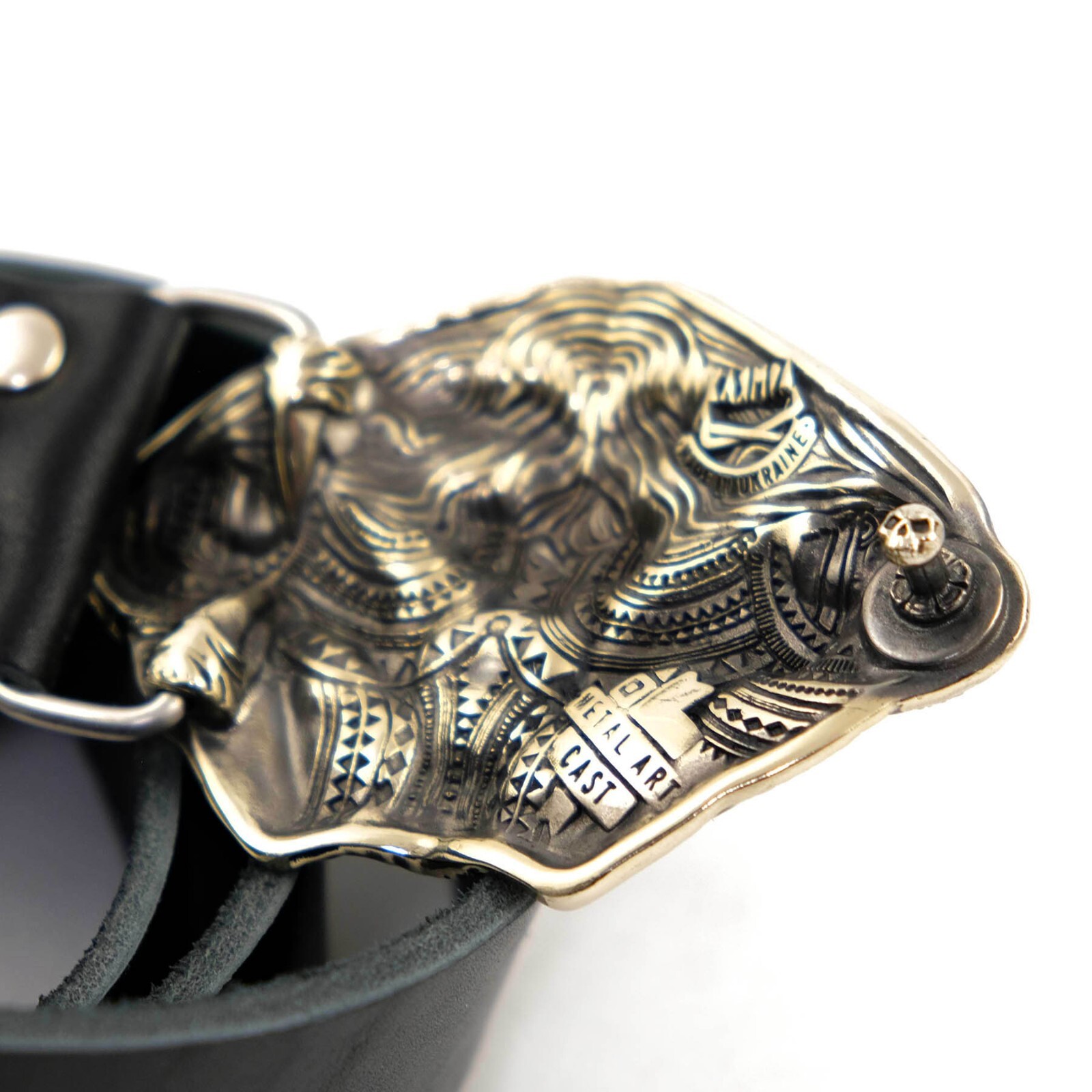 German silver belt buckle Steel fangs, Saber toothed cat buckle, tiger buckle