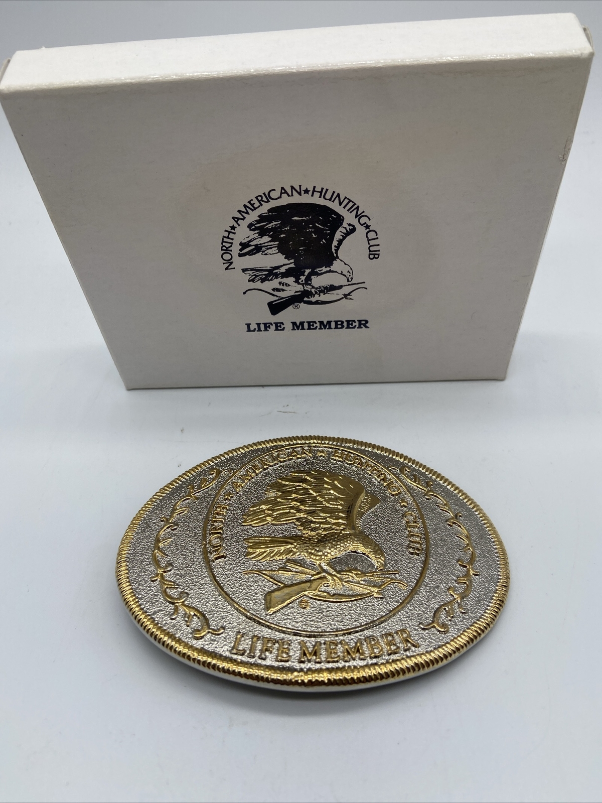 Vintage North American Hunting Club Life Member Eagle Belt Buckle NIB