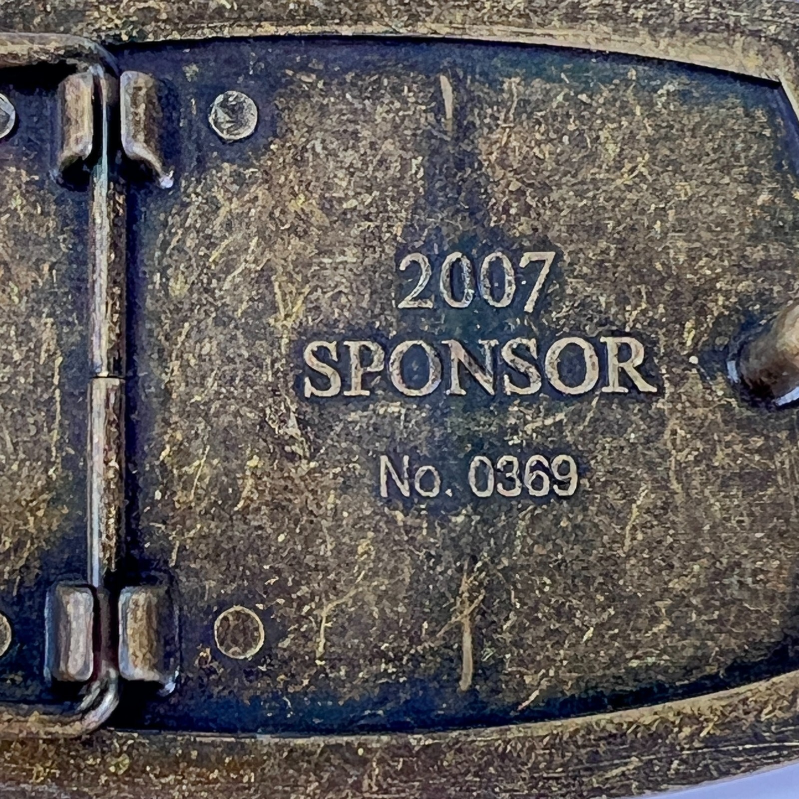 The American Veterans Disabled For Life Memorial Belt Buckle 2007 Sponsor