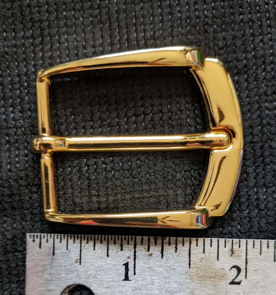 GENUINE COLE HAAN ITALY MENs REPLACEMENT BELT BUCKLE METAL SOLID BRASS GOLD TONE