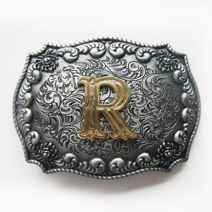 Western Initial Letter R Belt Buckle Gurtelschnalle also Stock in US