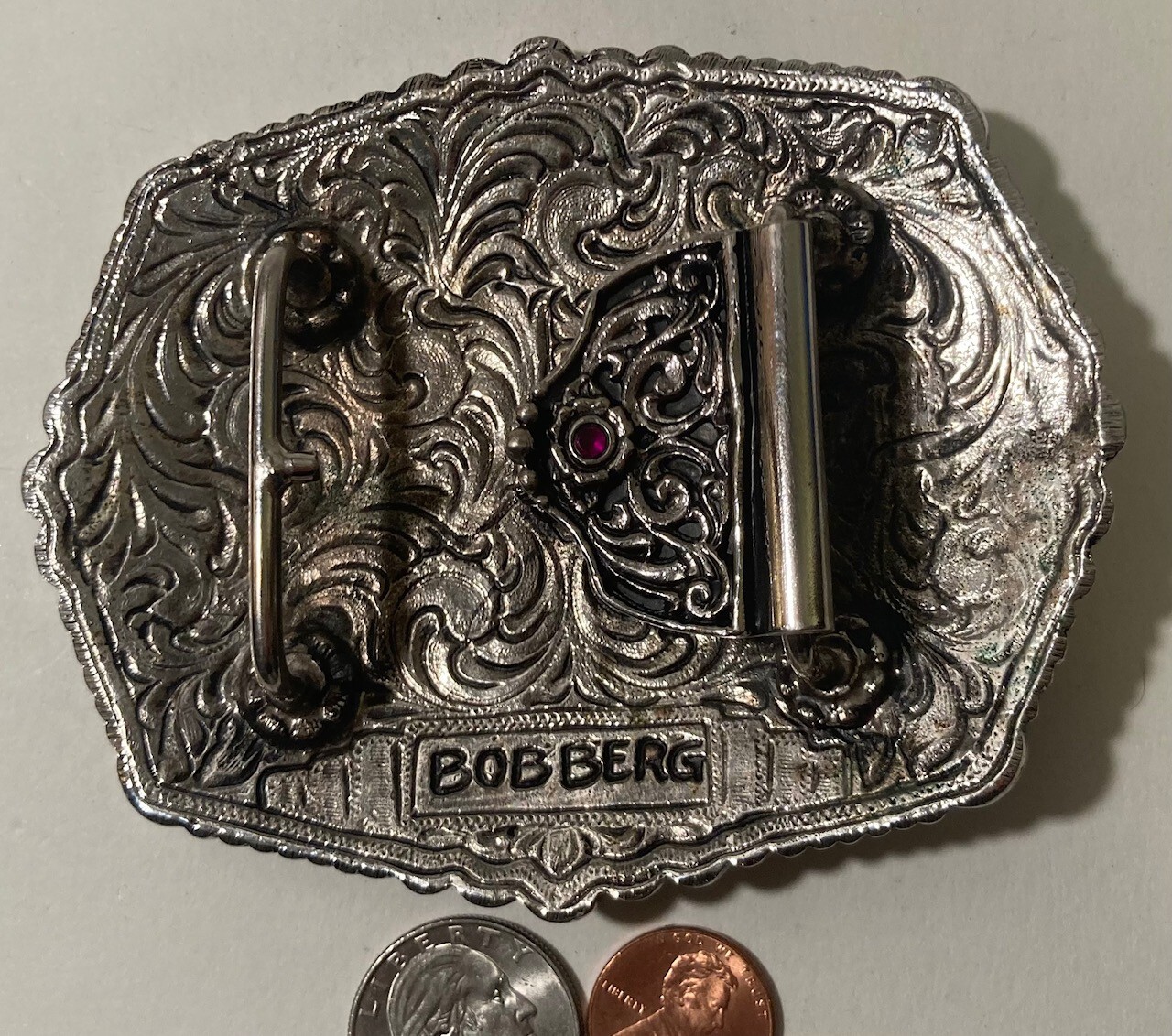 Nice 2010 Metal Belt Buckle, IHSRA, Queen, Crown, Silver and Brass, Horse, Bob