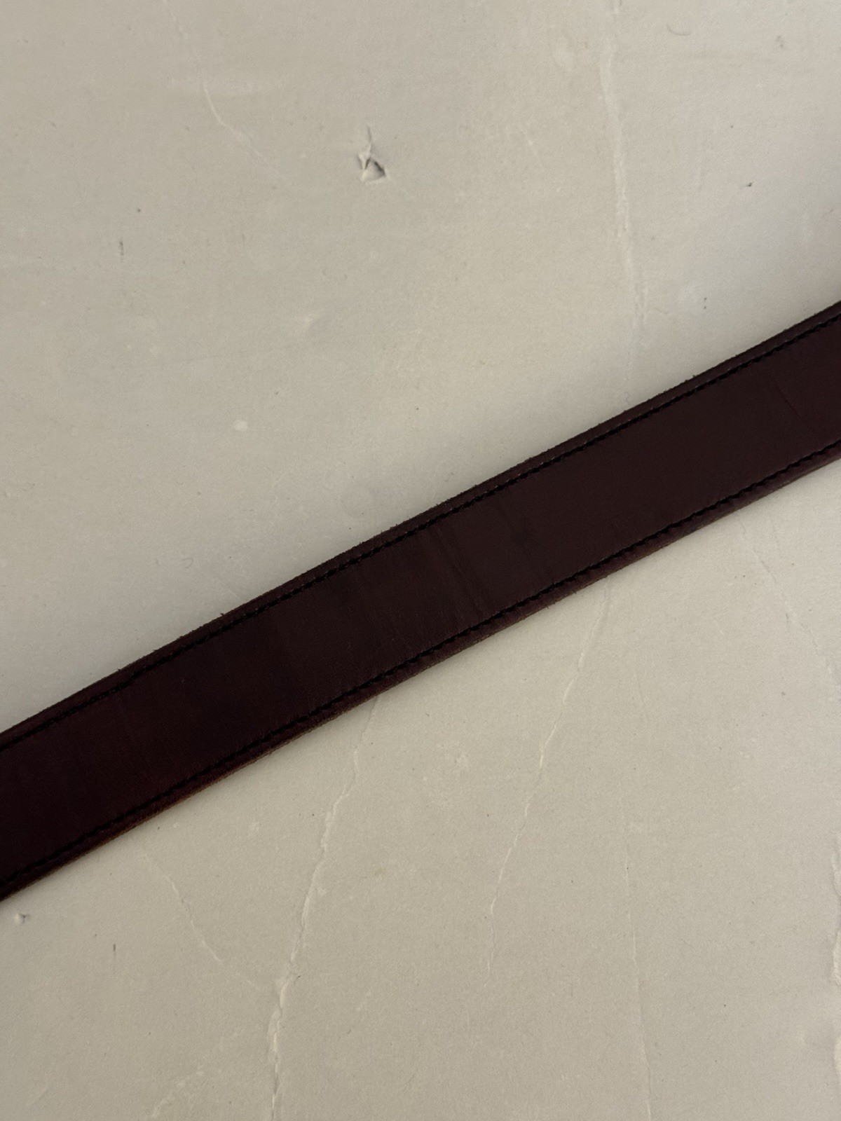 Chacon Unisex Size 30 Red or Brown Leather Sterling Silver Buckle Belt