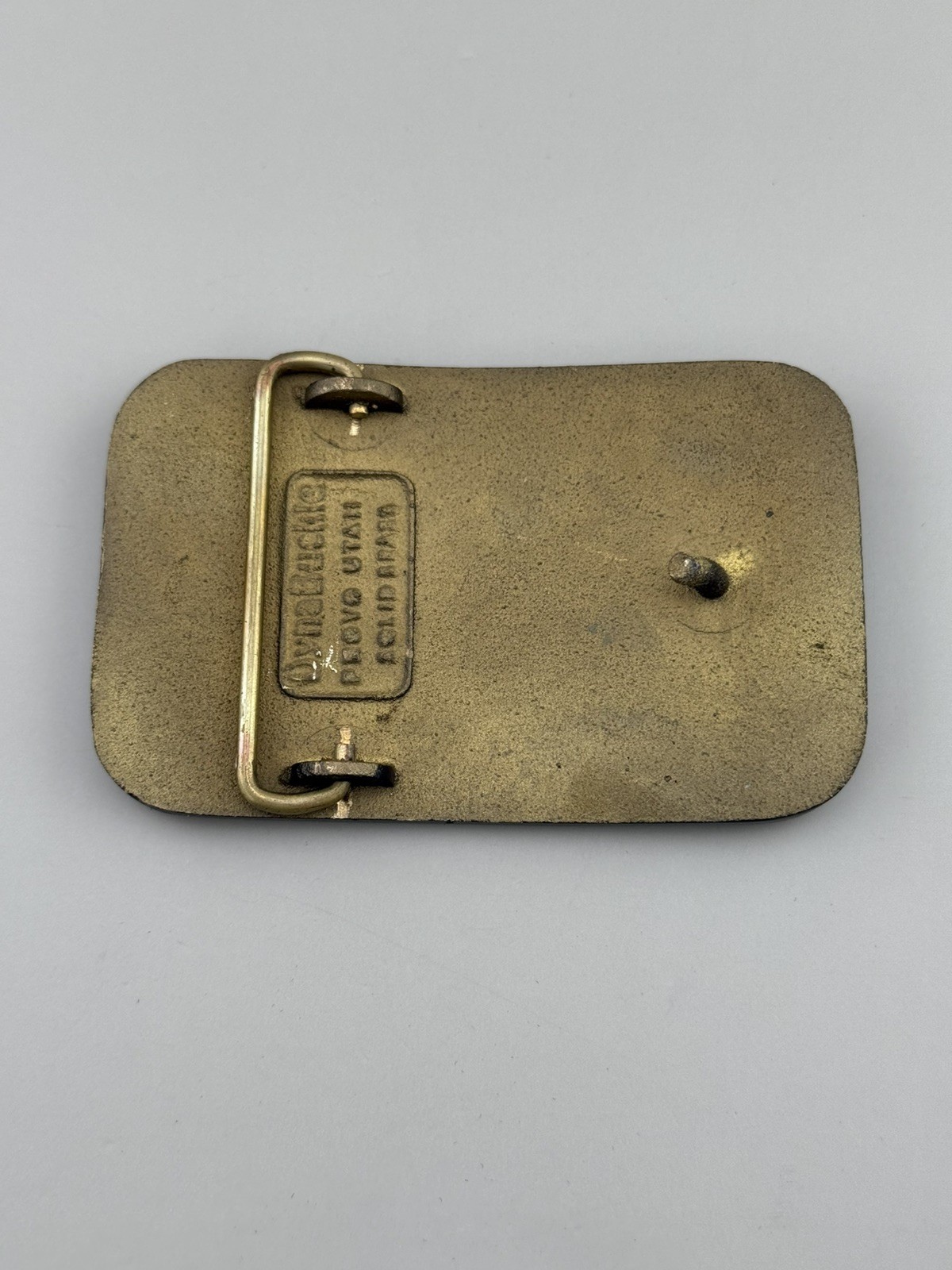 Solid Brass Mechanic Shop Belt Buckle DC Parts Garage Auto Underbody