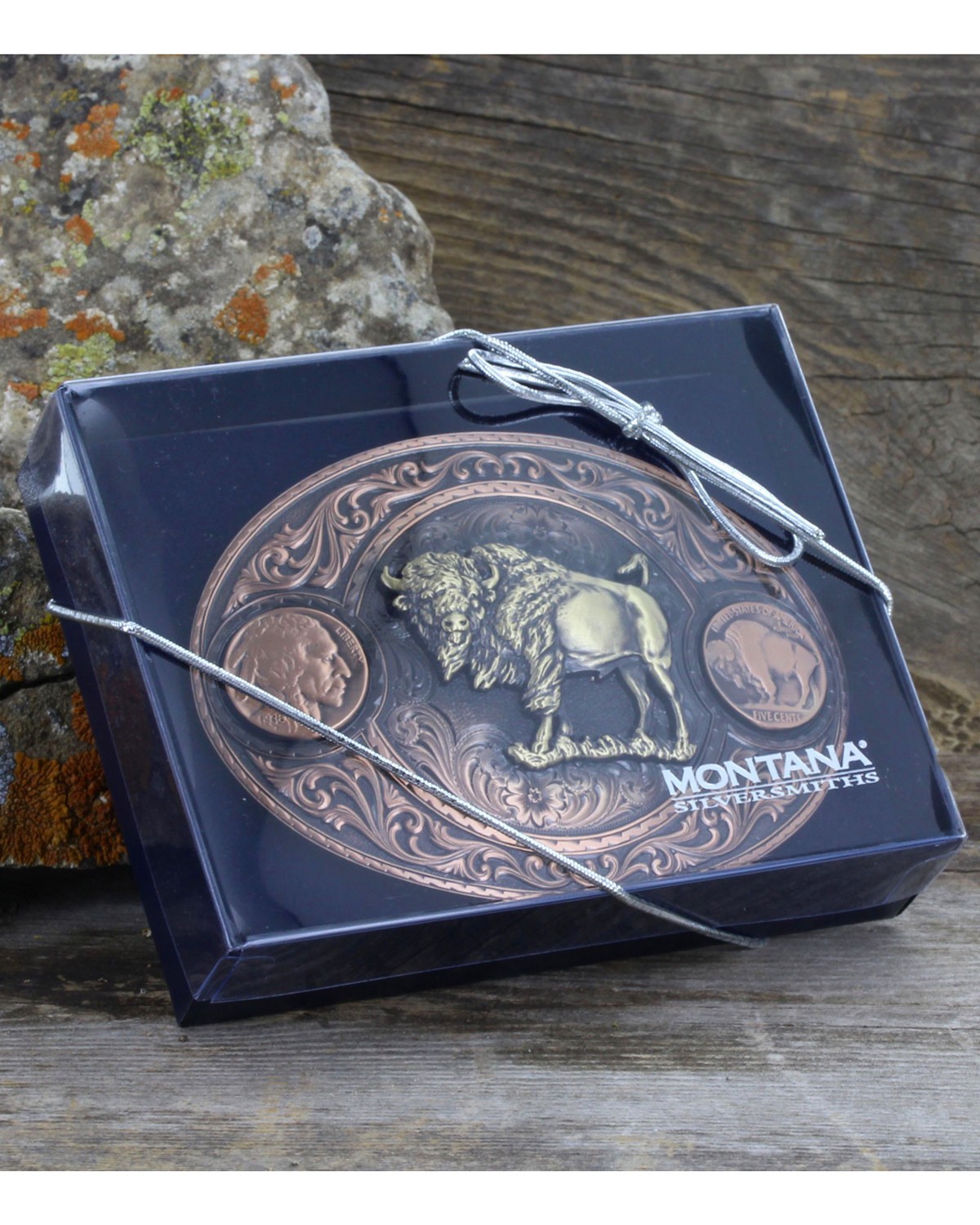 Montana Silversmiths Men&rsquo;s Men'S Copper Buffalo Indian Head Nickel Belt –