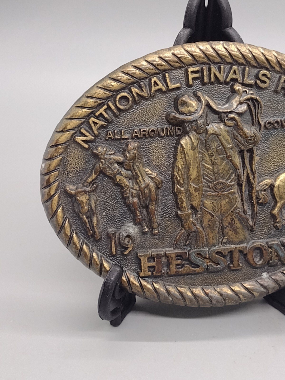 National Finals Rodeo Hesston 1982 NFR Adult Cowboy Buckle
