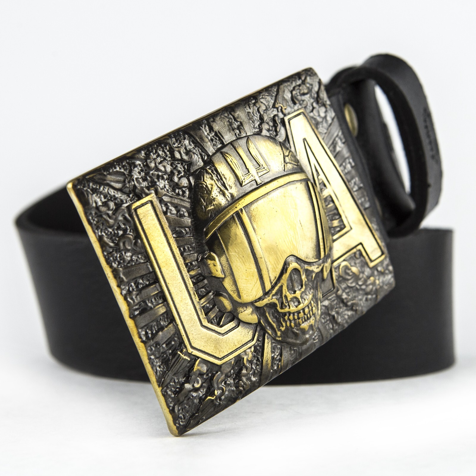 Aviator solid brass belt buckle, The Ghost of Kyiv, Ukrainian aviator buckle