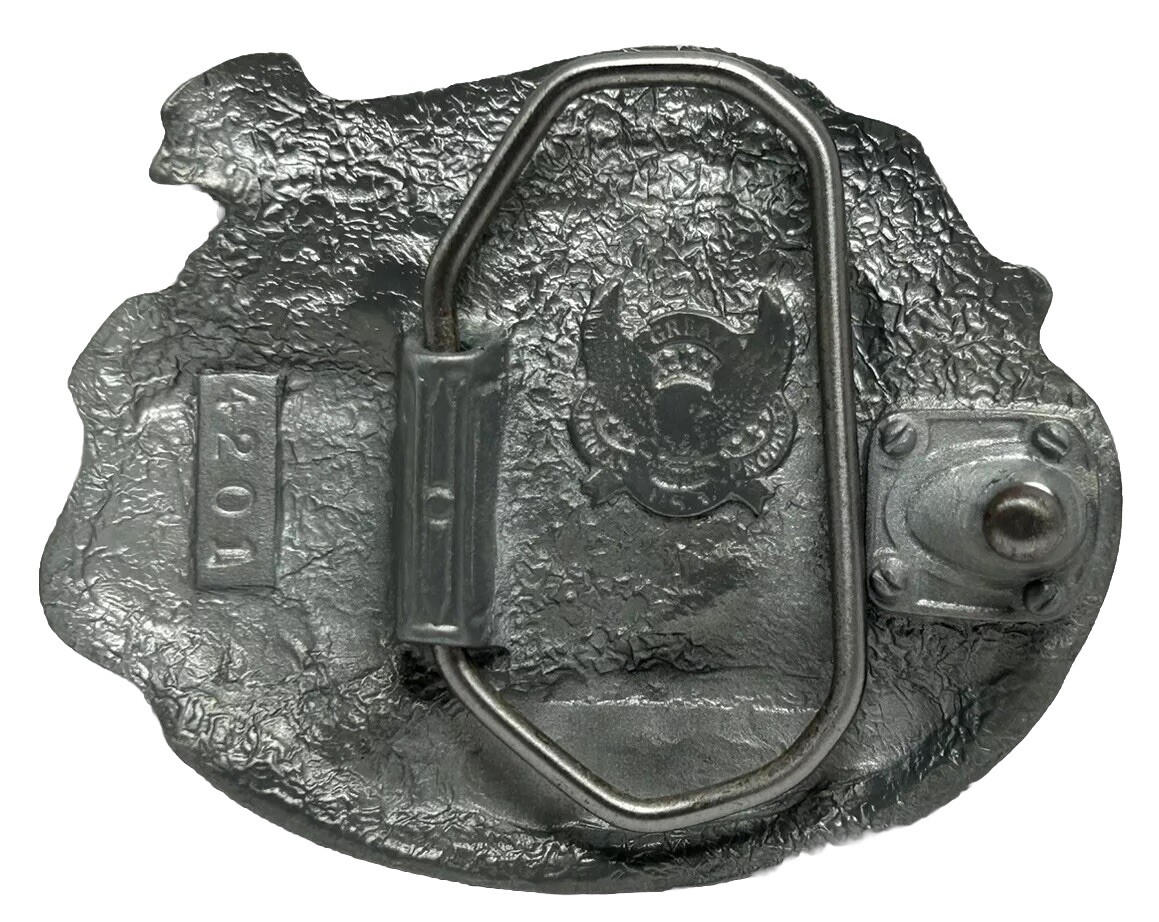 Great American Products Belt Buckle Pewter Police Officer An American Hero EUC