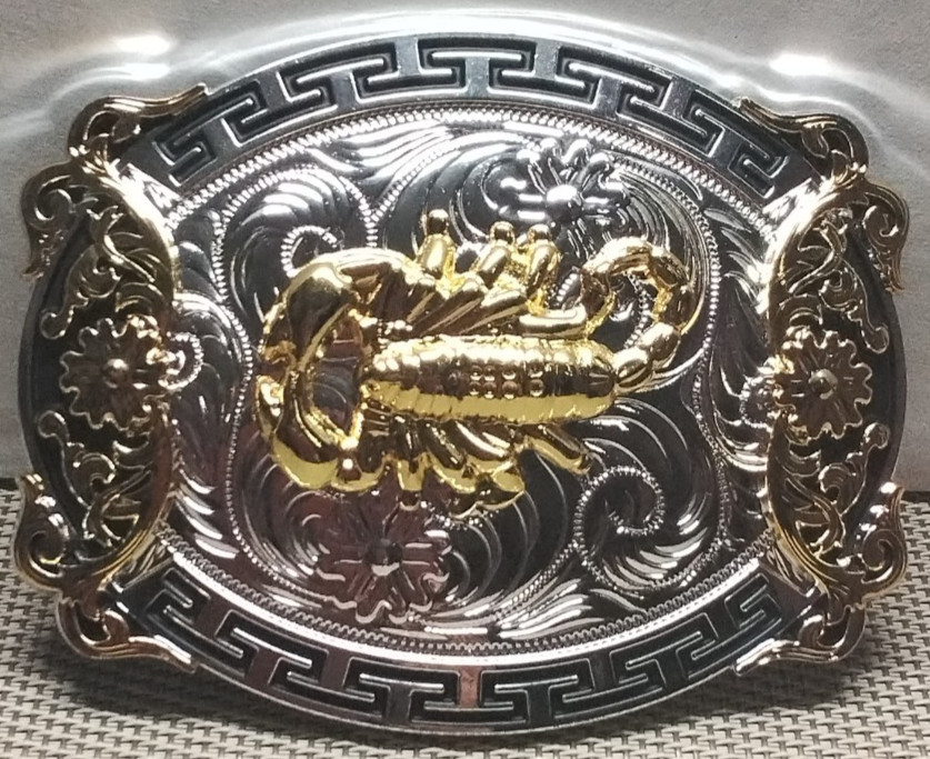 SCORPION Western Cowboy Belt Buckle Hebilla Vaquera