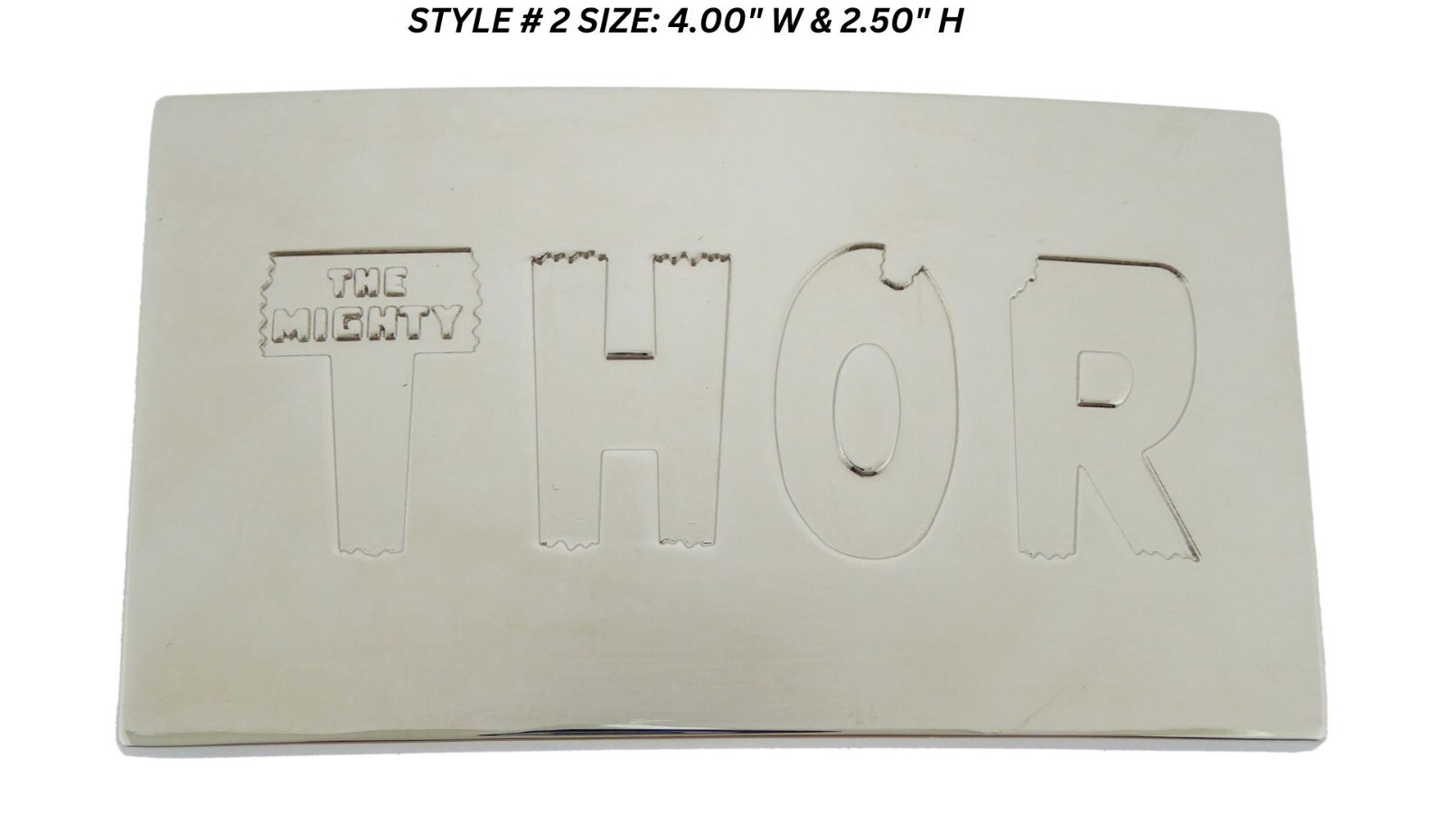 Marvel Comics Thor&rsquo;s Hammer Logo Silver Blue Metal Belt Buckles Original Western