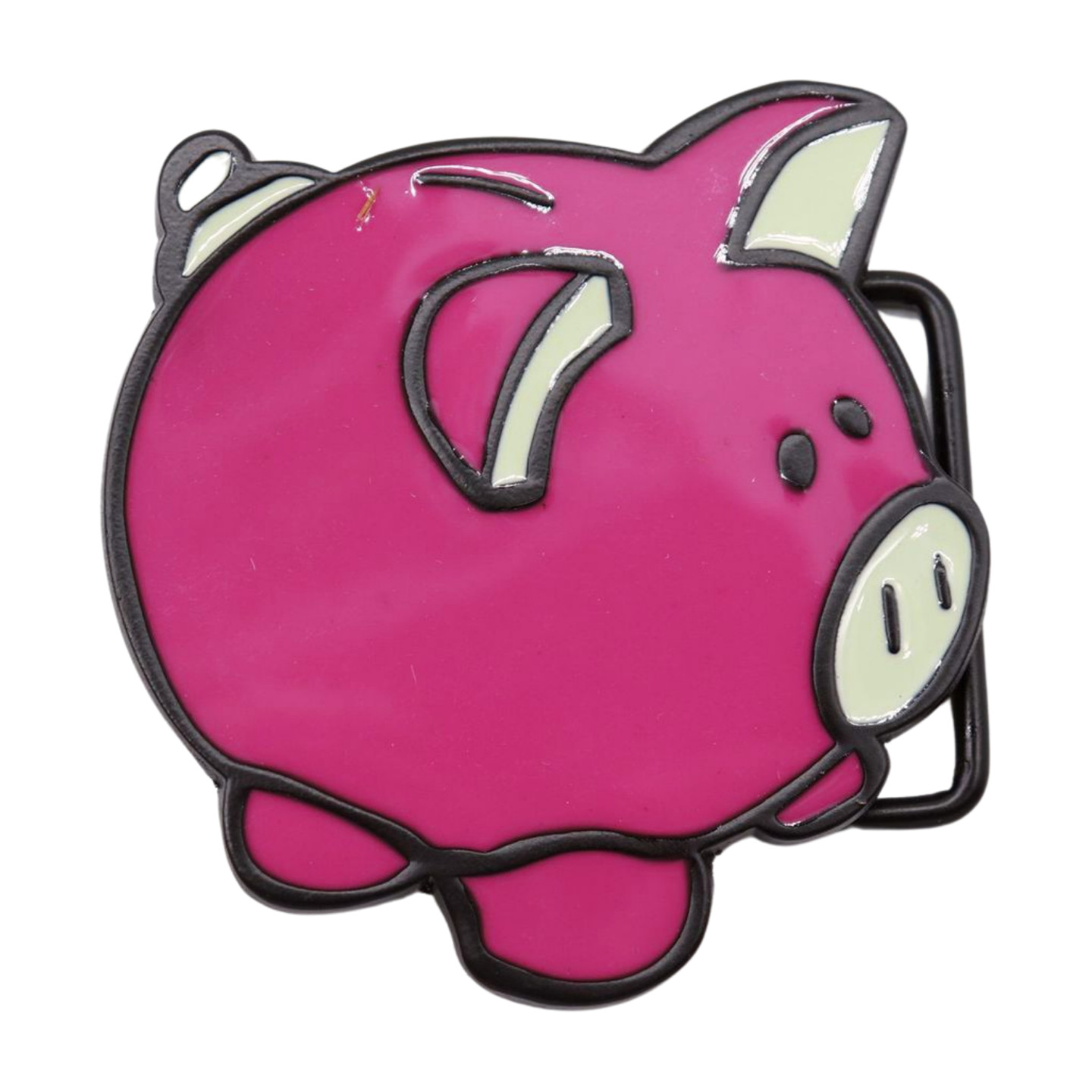 New Men Women Metal Belt Buckle Pink Piggy Bank Animation Cute Gift Present Cool