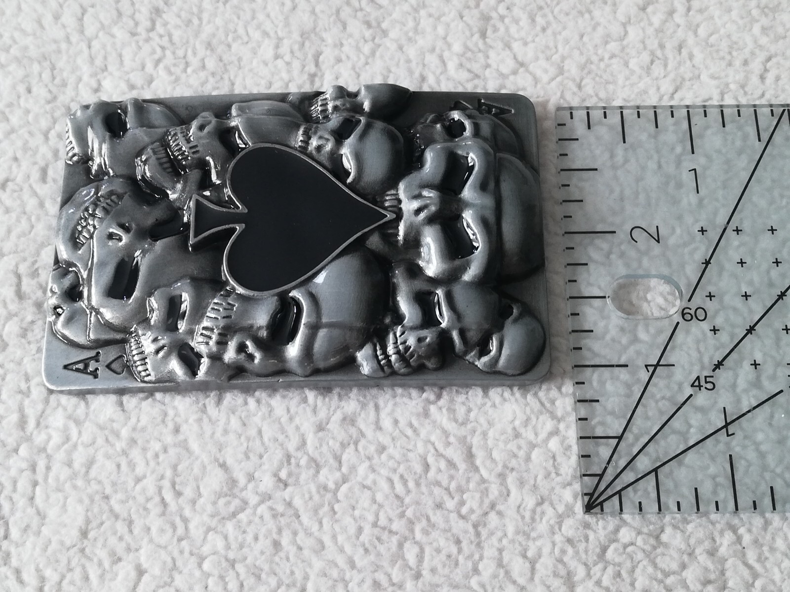 Patriotic American USA Ace Of Spades Skulls Metal Belt Buckle Unisex New.