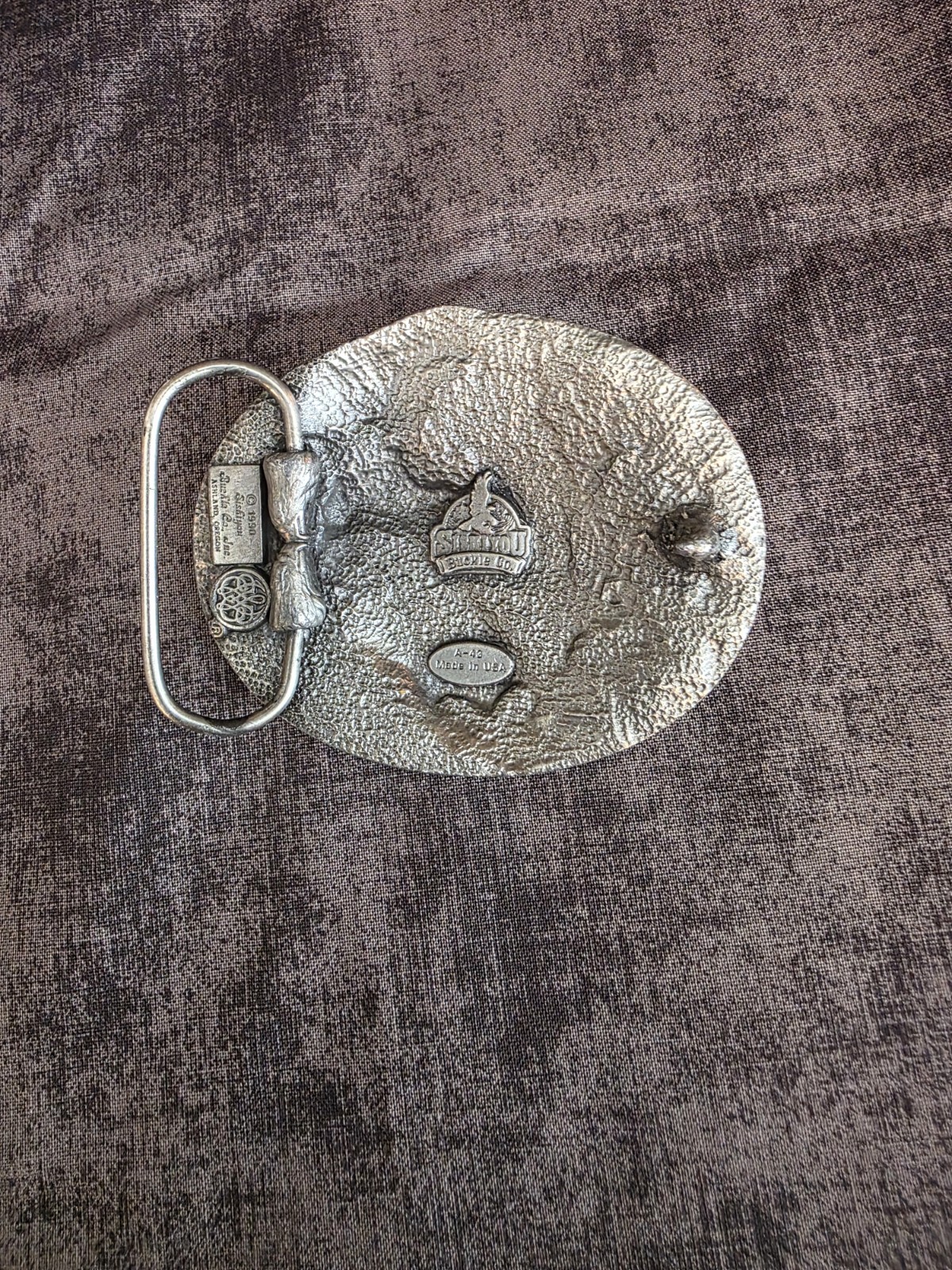 Vintage Colorado Bald Eagle Pewter Belt Buckle Siskiyou Buckle Co Americana 1990